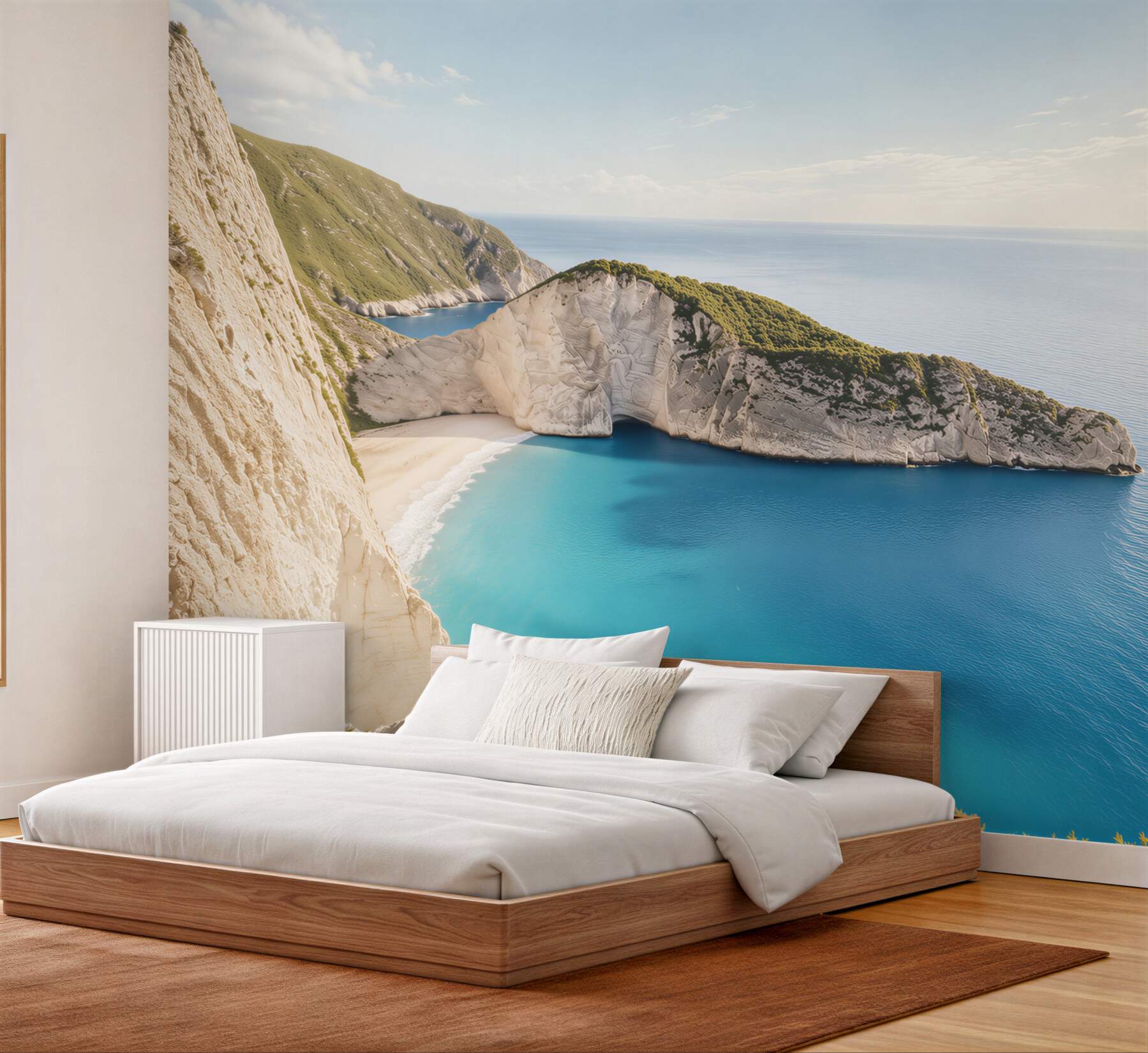Fototapeta lazurowe wody i piaszczyste plaże u podnóża gór?v23