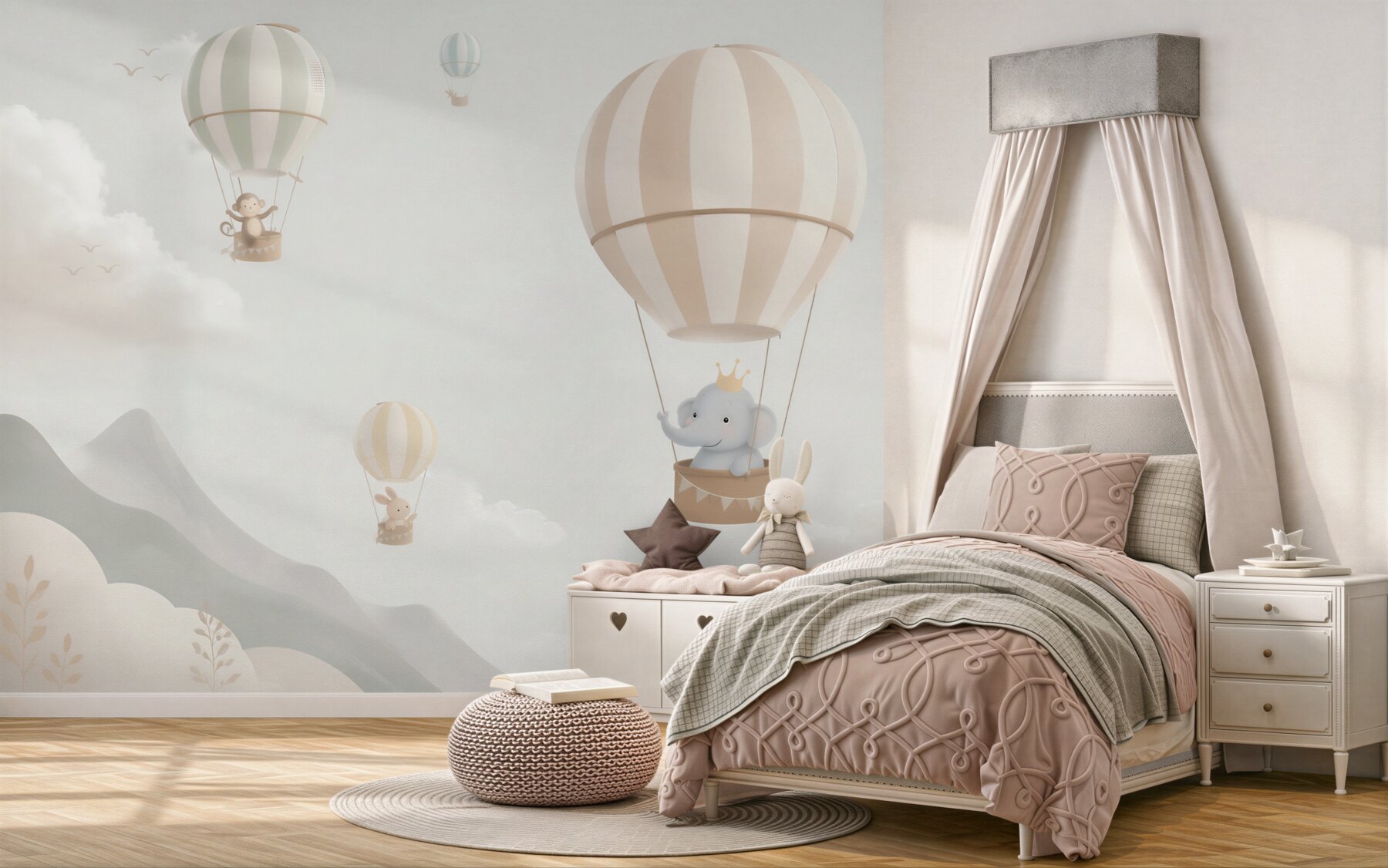 Fototapeta Zwierzęta wspinają się na balony i balony?v23