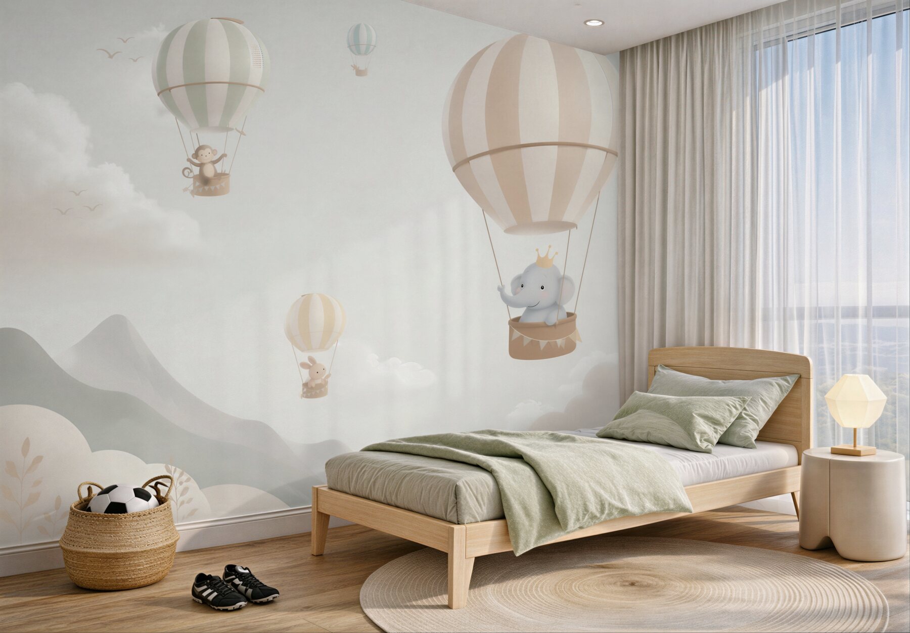 Fototapeta Zwierzęta wspinają się na balony i balony?v23