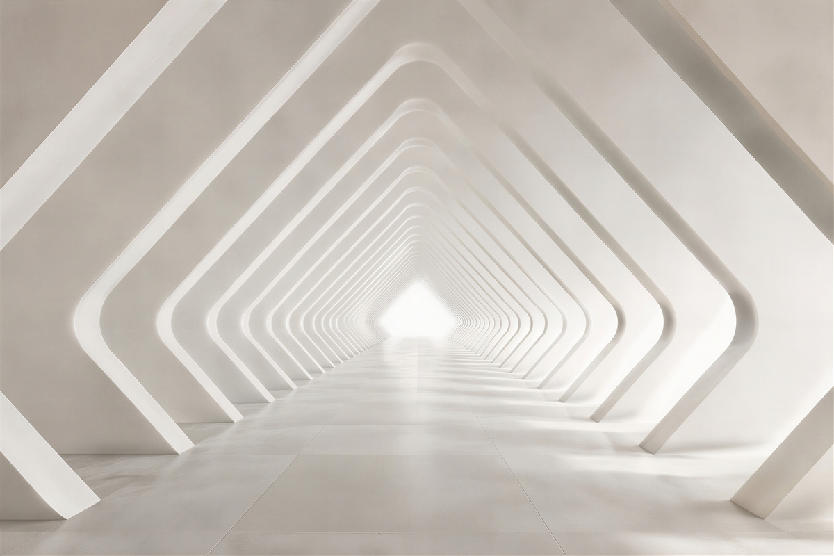 Fototapeta niekończący się szary tunel