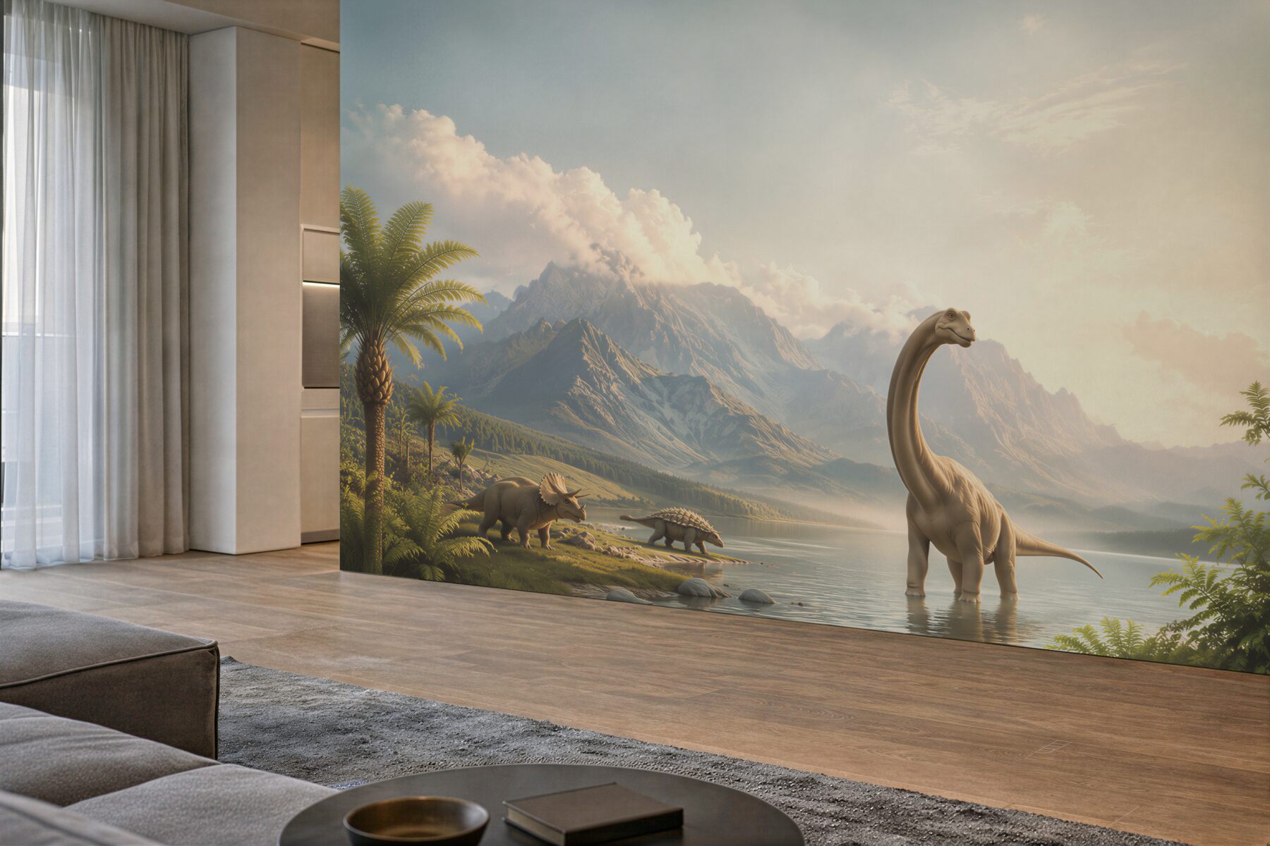 Fototapeta fantastyczne dinozaury nad wodą?v23