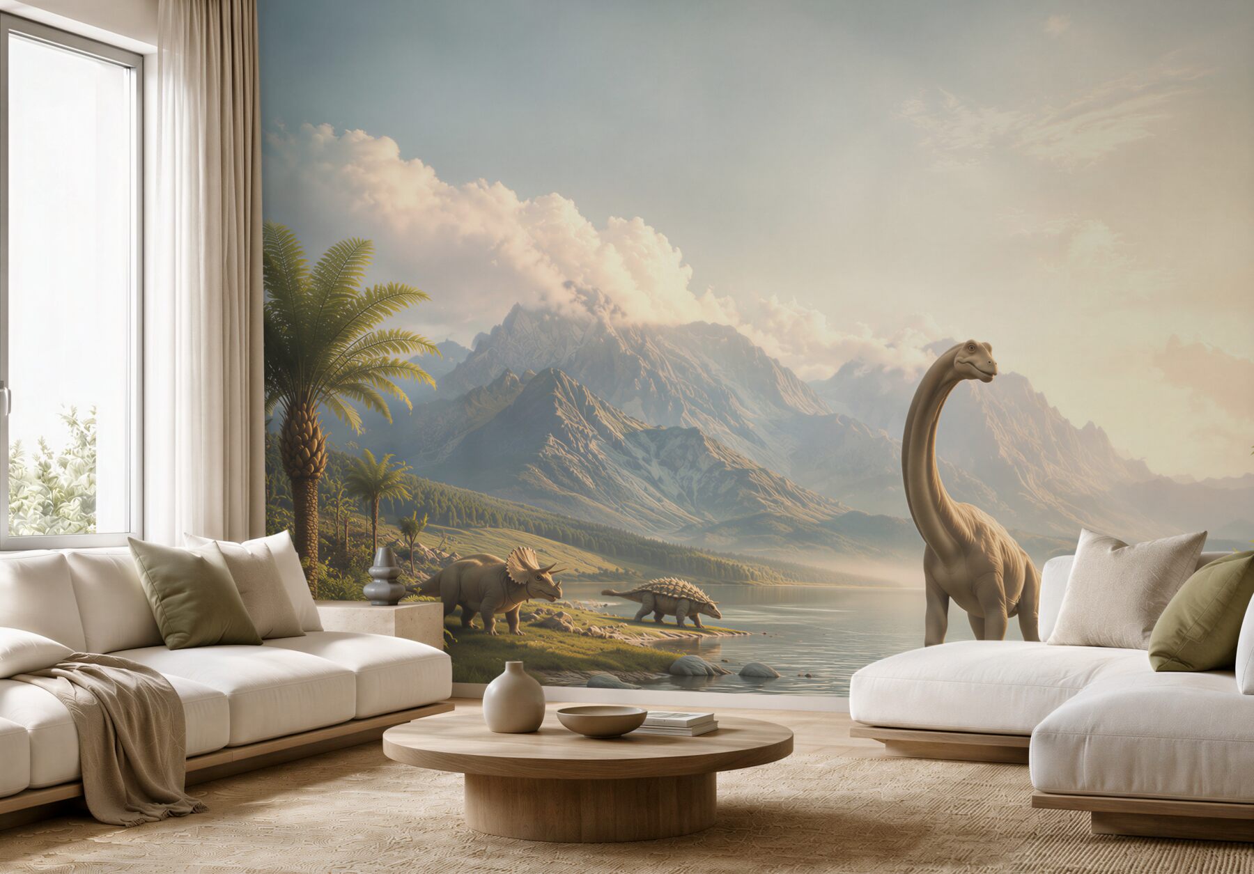 Fototapeta fantastyczne dinozaury nad wodą?v23