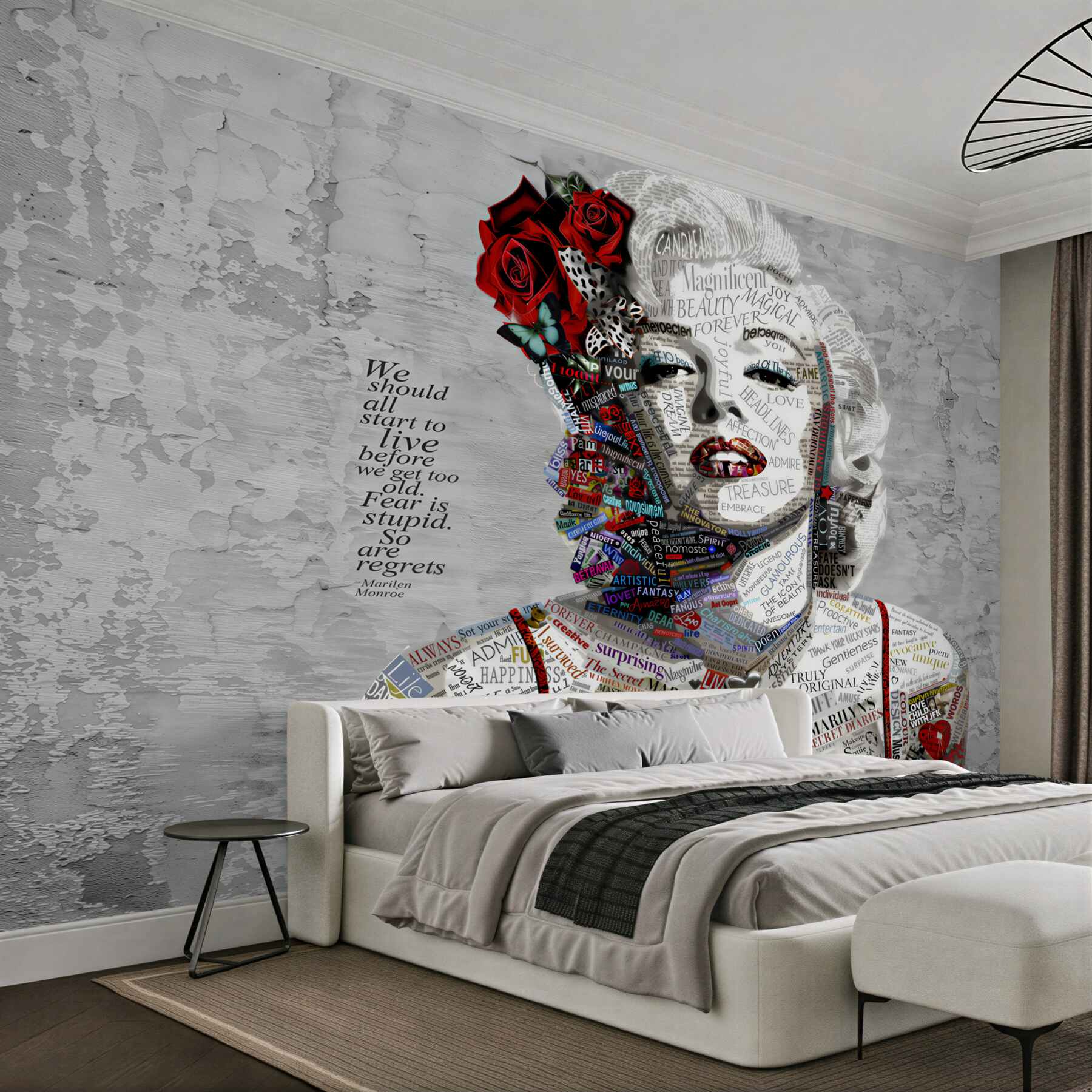 Fototapeta Marilyn Monroe z czerwonymi różami we włosach?v23