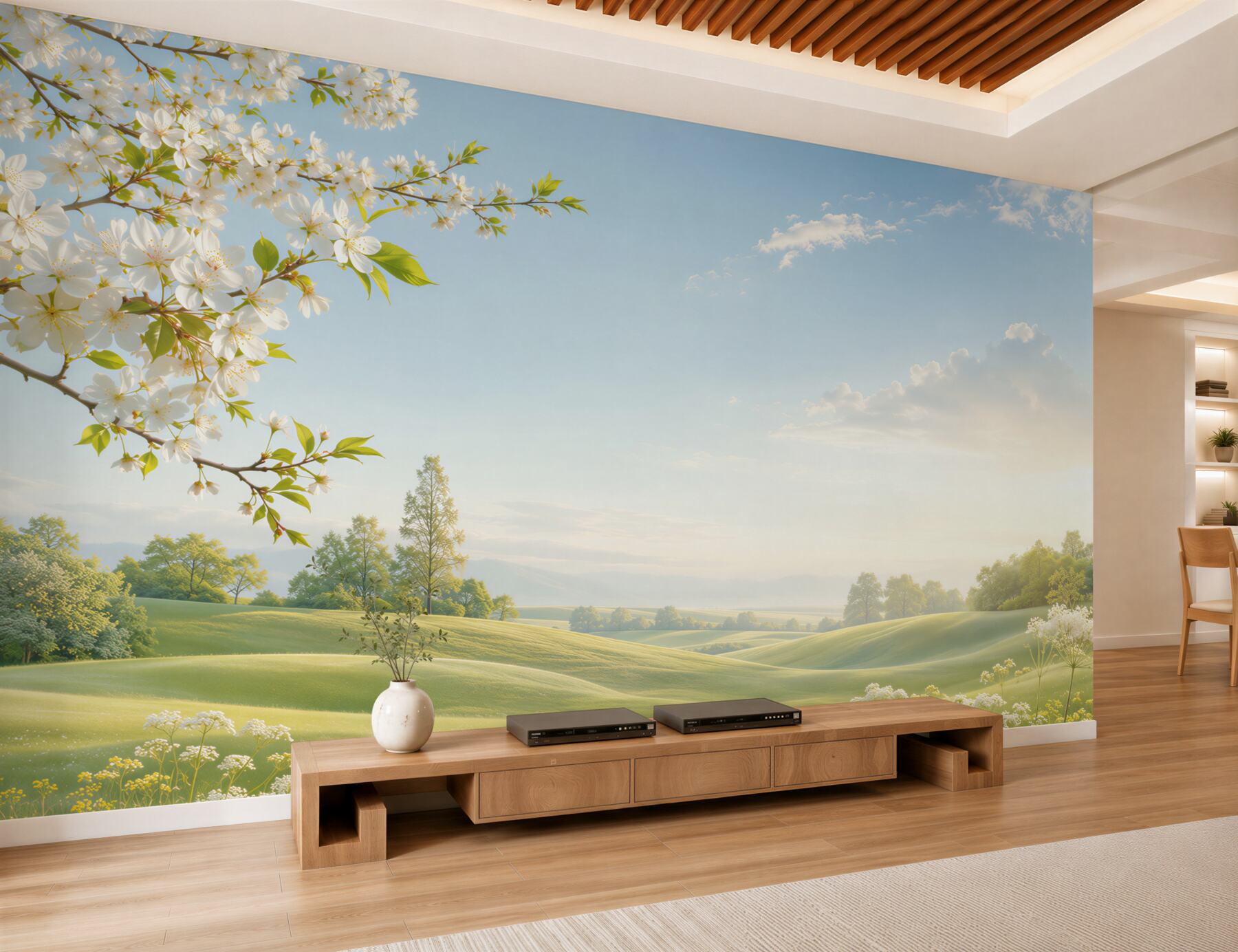 Fototapeta zielony trawnik i motyl