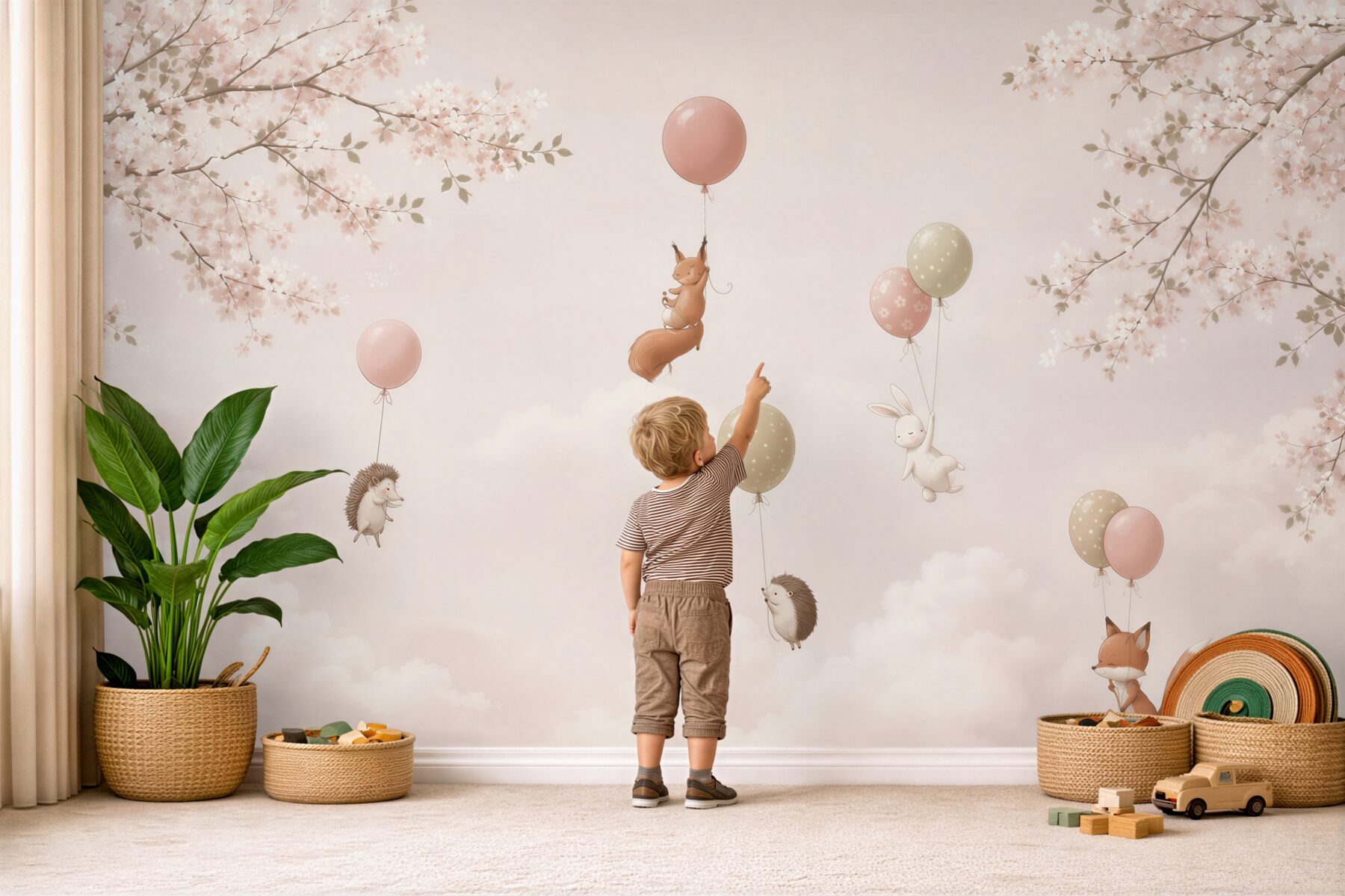 Fototapeta Zwierzęta unoszące się na balonach?v23