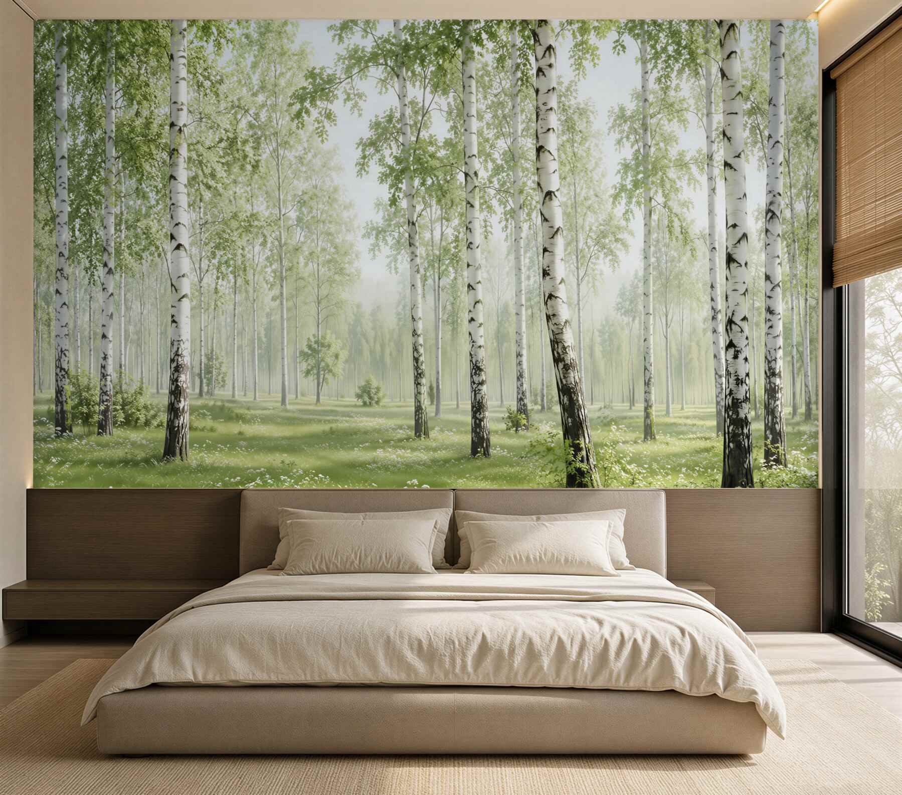Fototapeta wiele brzoz w lesie?v23