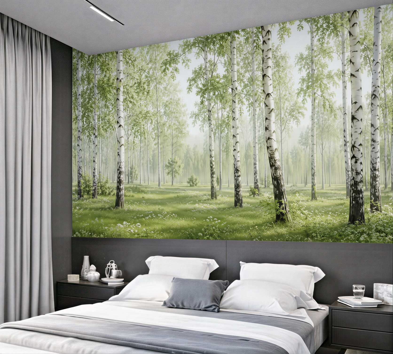Fototapeta wiele brzoz w lesie?v23