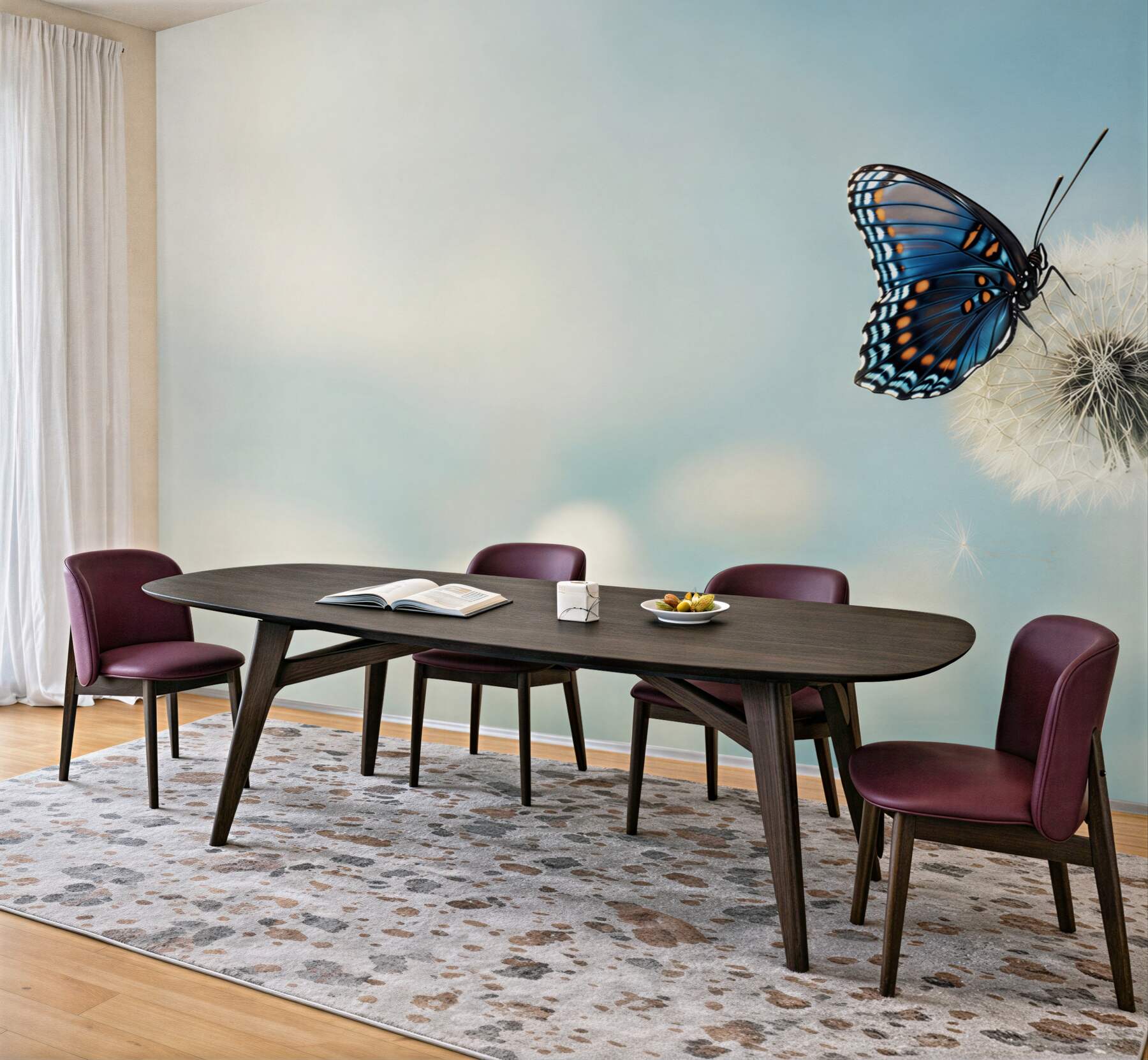 Fototapeta Motyl na wyblakłym mniszku lekarskim?v23