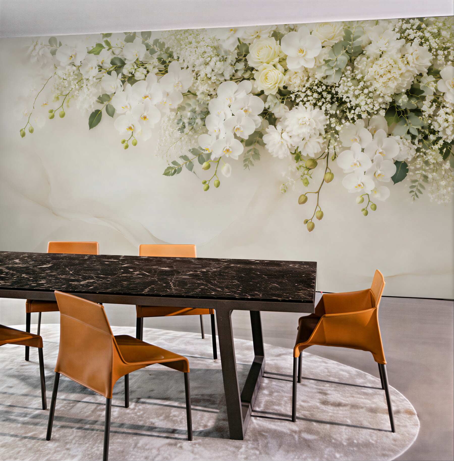 Fototapeta Wiszące białe orchidee?v23