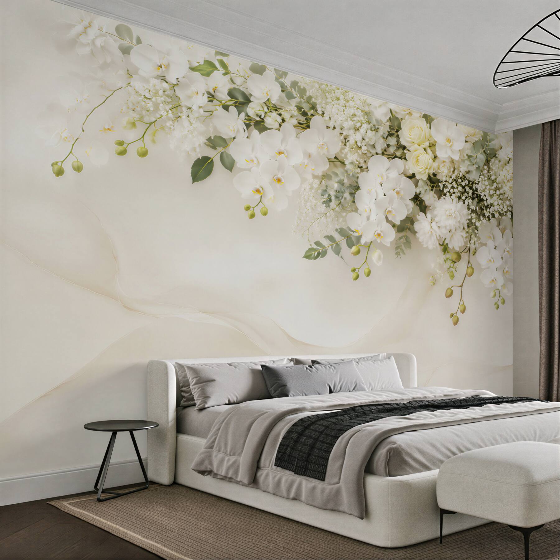 Fototapeta Wiszące białe orchidee?v23