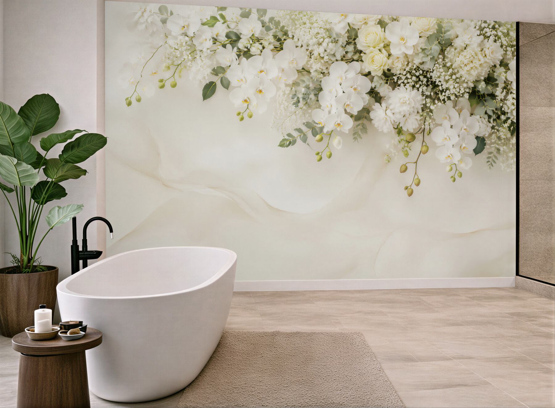 Fototapeta Wiszące białe orchidee?v23