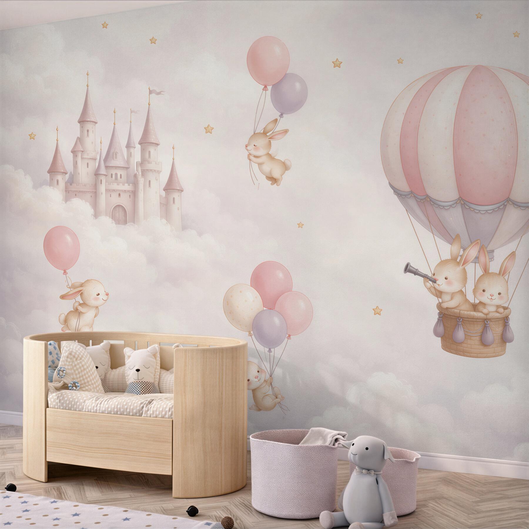Fototapeta Króliczki latają w balonach?v23