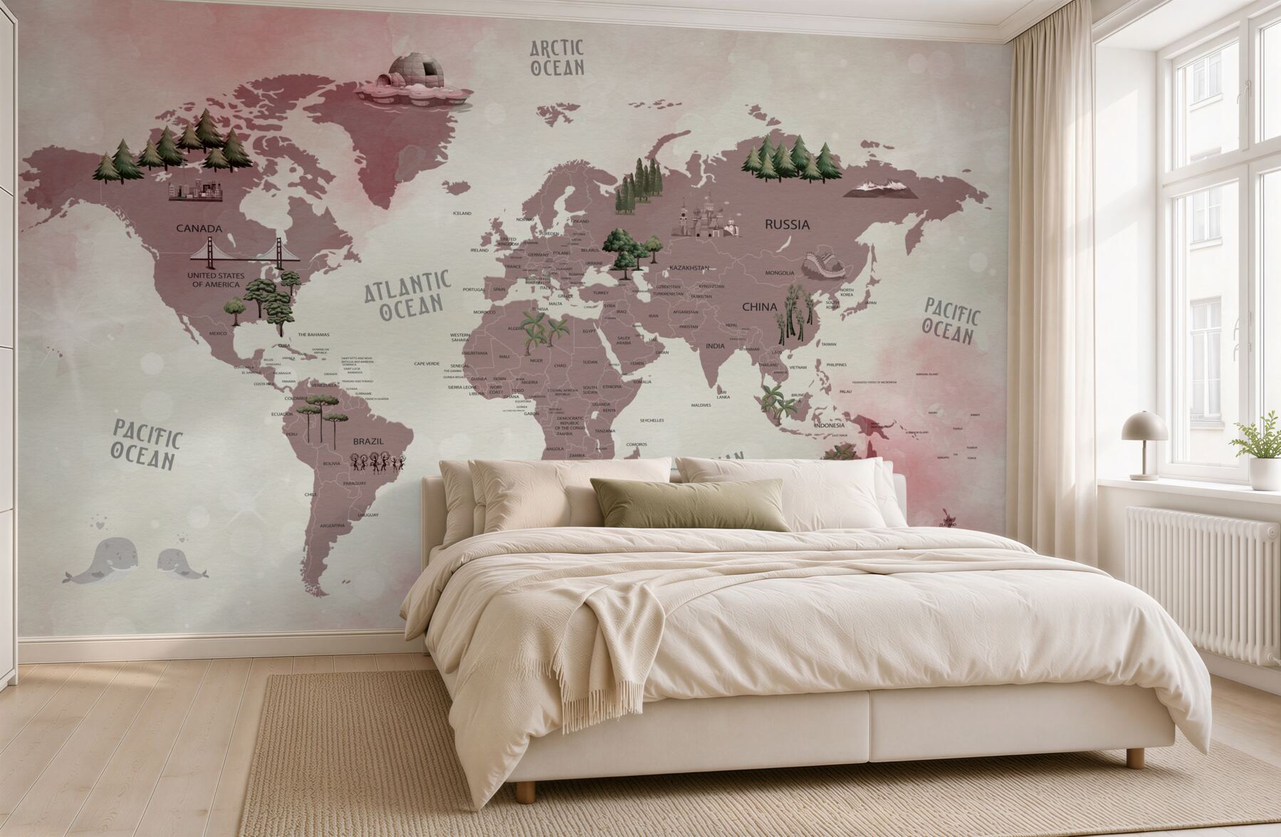Fototapeta Mapa świata z nazwami lasów?v23