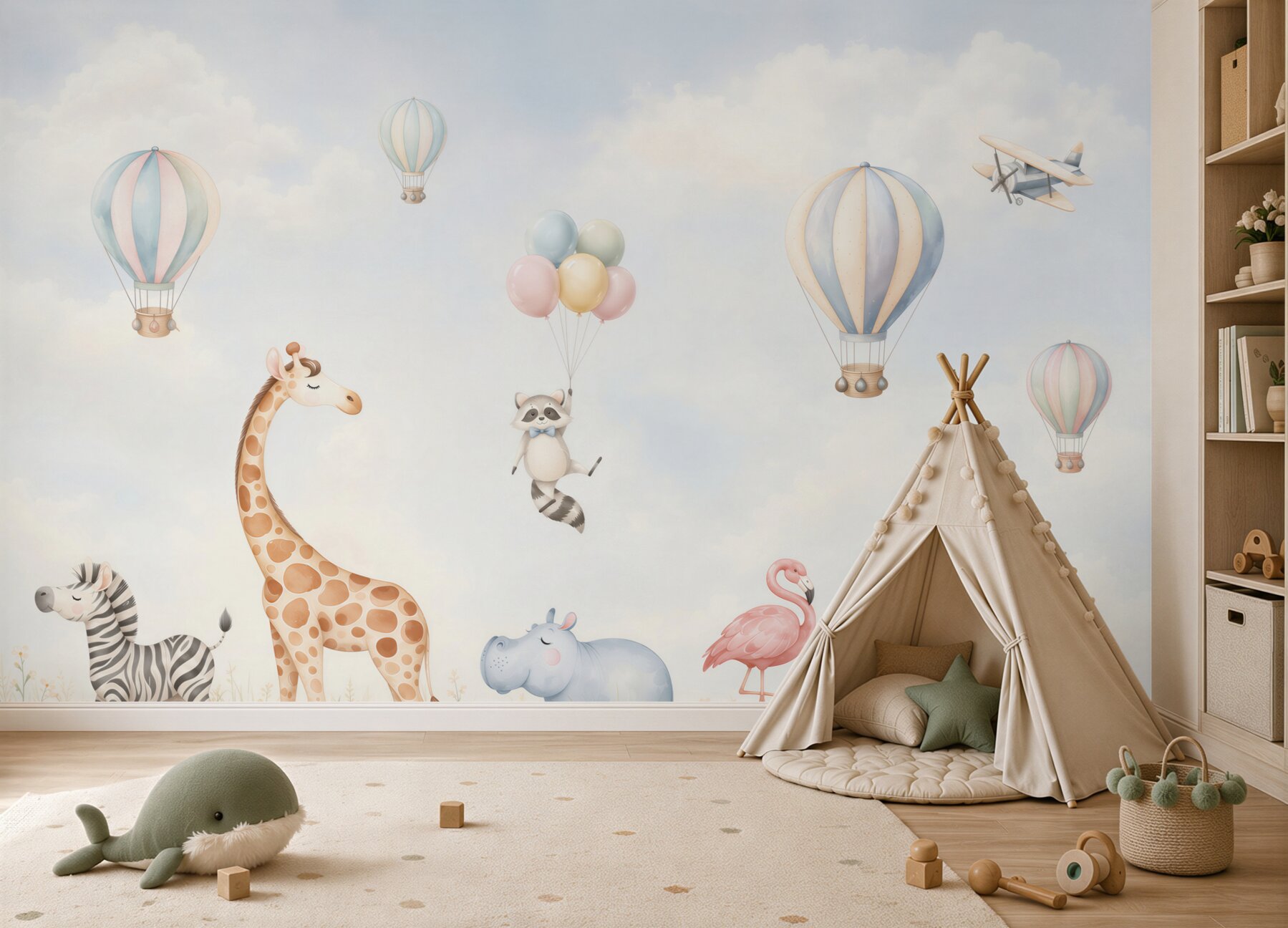 Fototapeta Zwierzęta i balony?v23