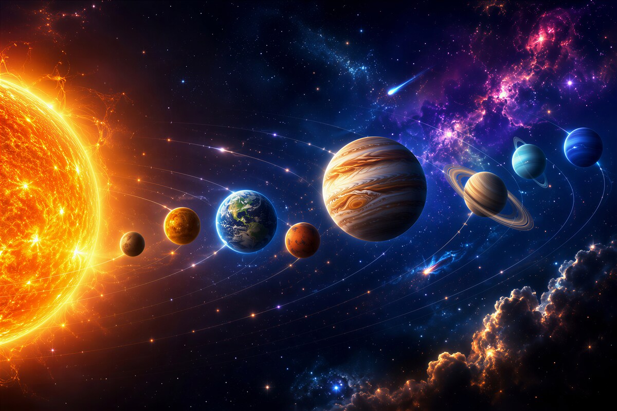 Fototapeta Kolejność planet we wszechświecie