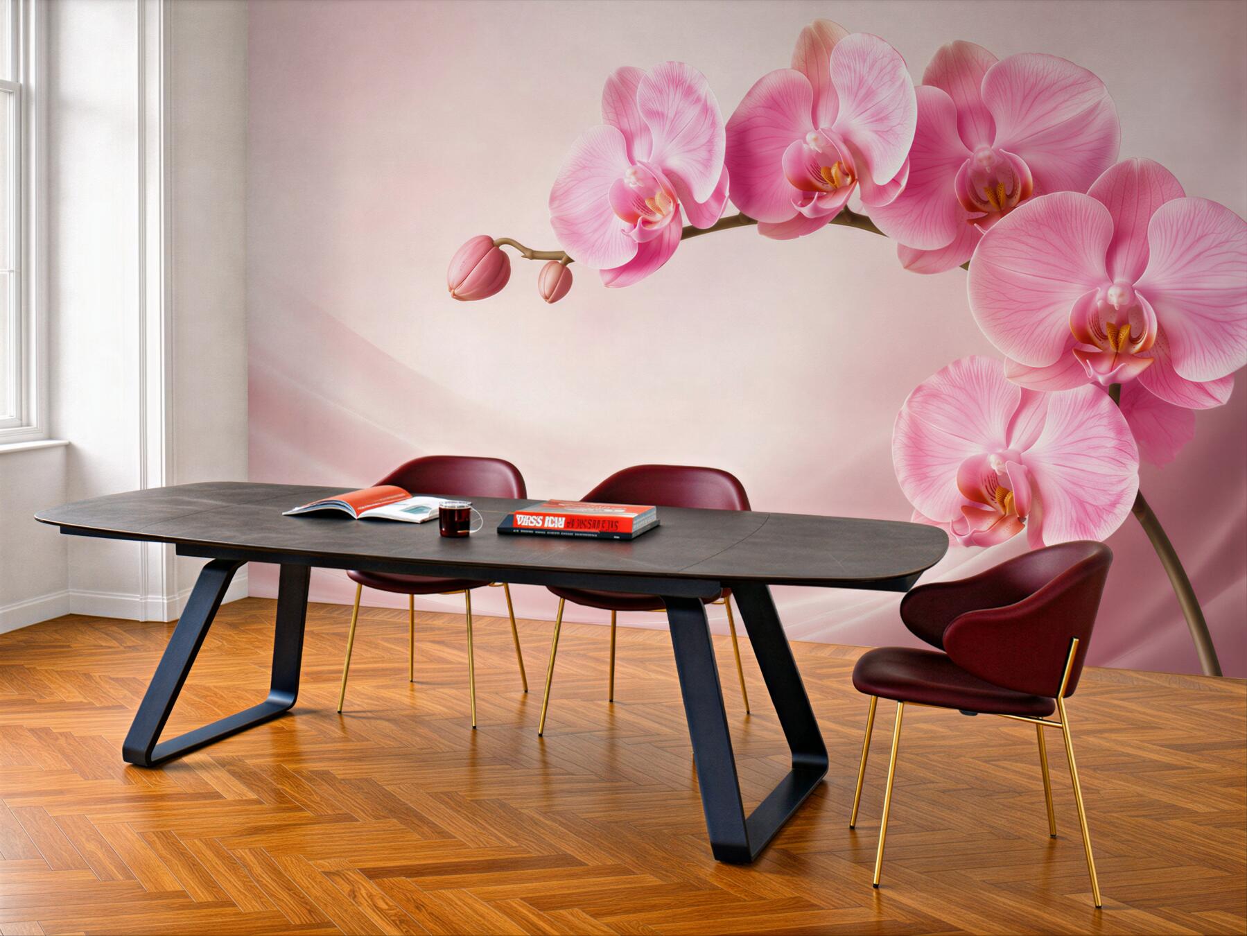 Fototapeta Gałąź czerwonej orchidei?v23