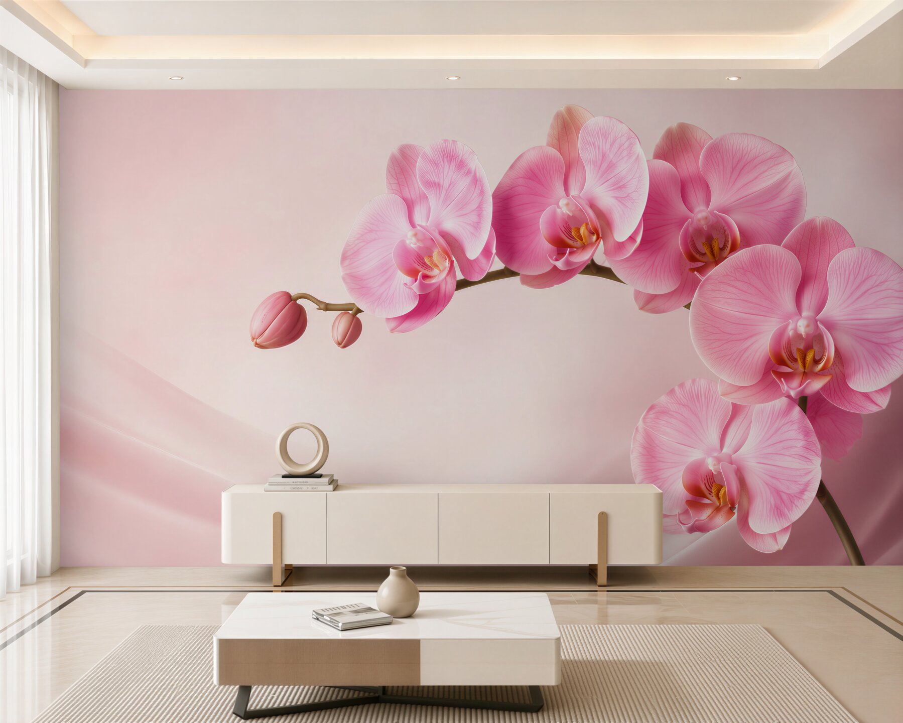 Fototapeta Gałąź czerwonej orchidei?v23