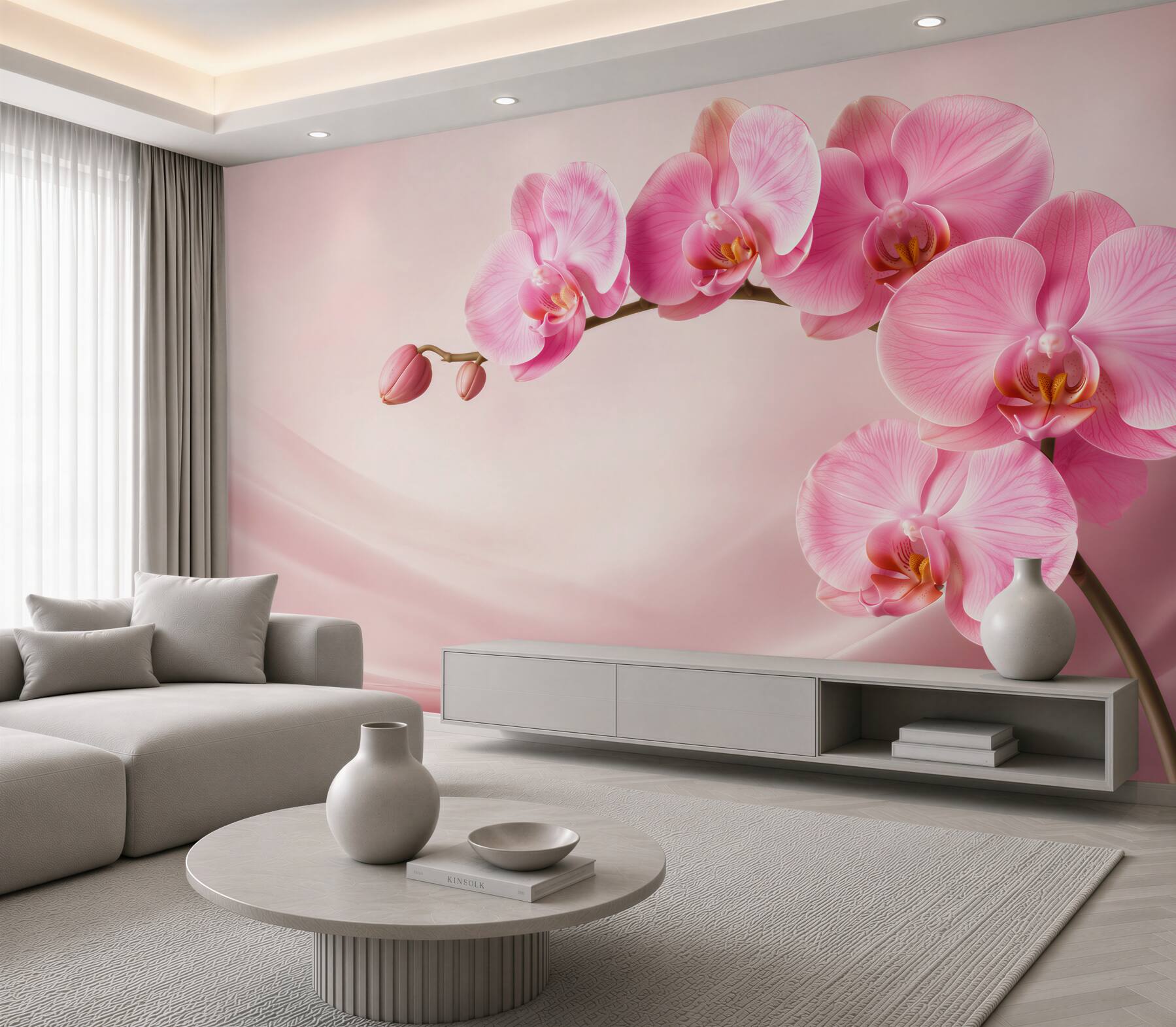 Fototapeta Gałąź czerwonej orchidei?v23