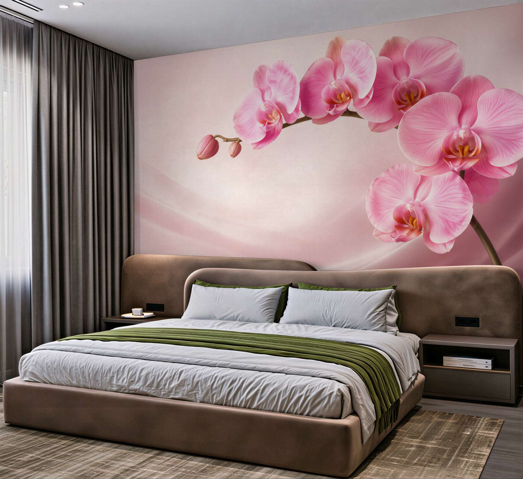 Fototapeta Gałąź czerwonej orchidei?v23