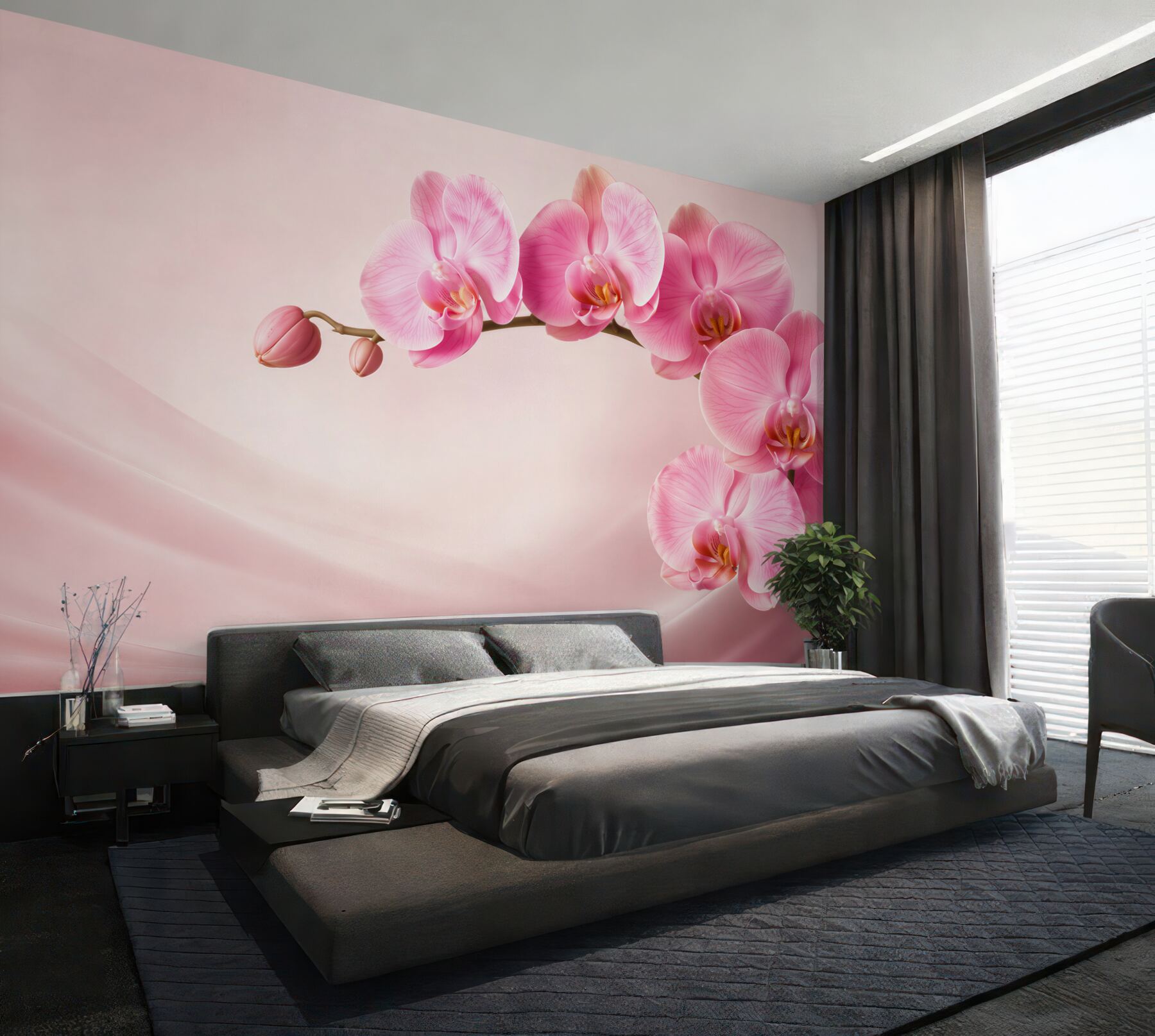 Fototapeta Gałąź czerwonej orchidei?v23