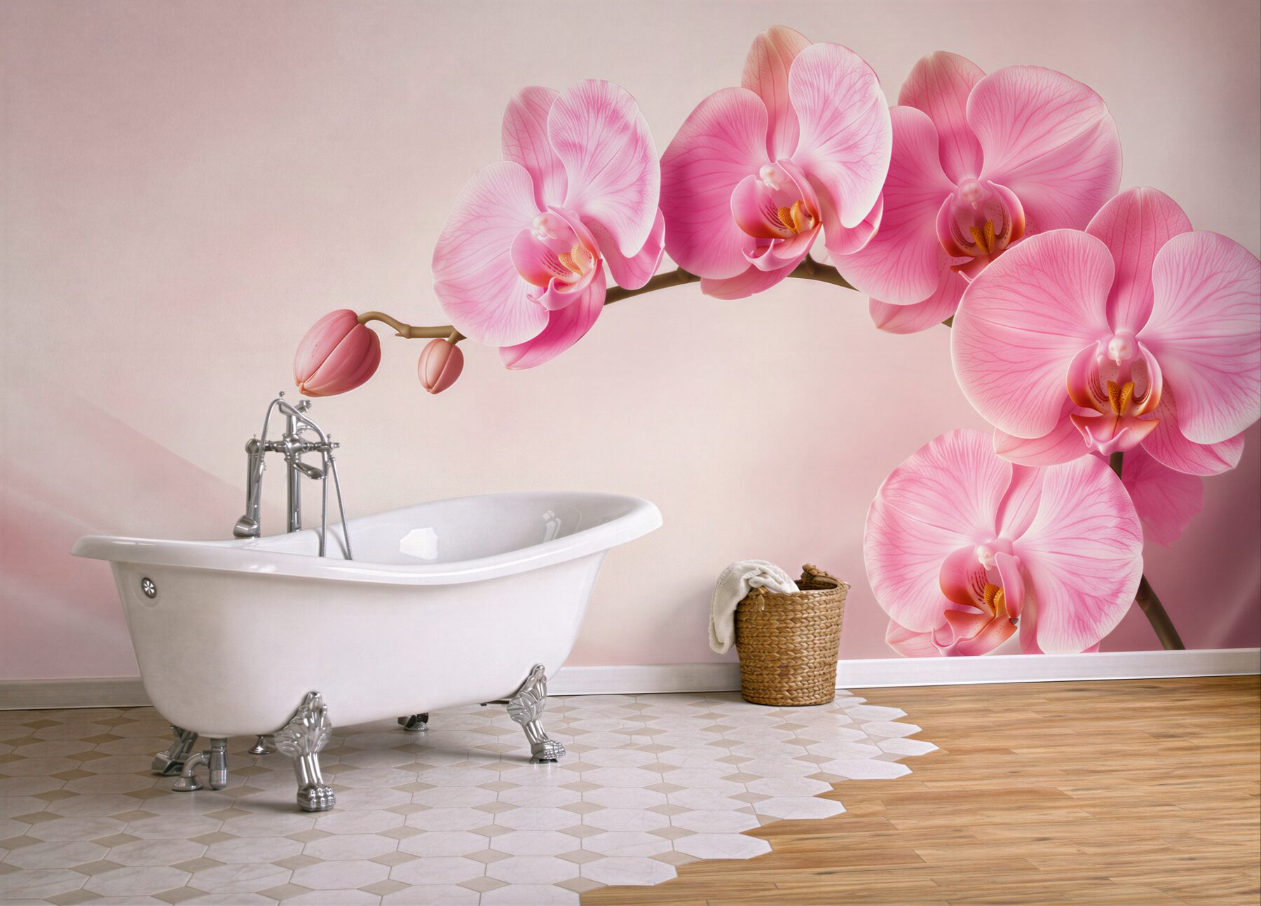Fototapeta Gałąź czerwonej orchidei?v23