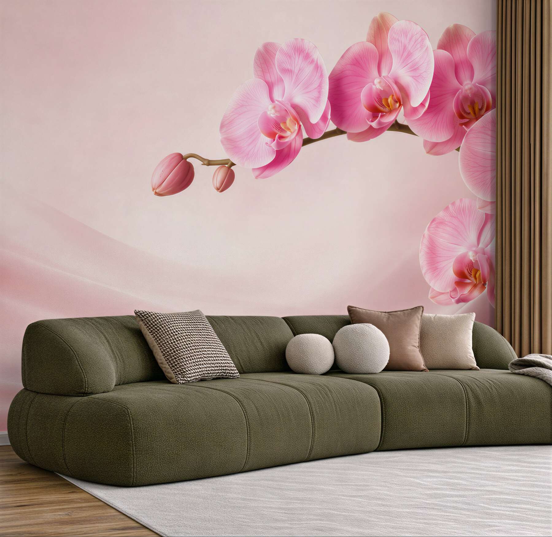 Fototapeta Gałąź czerwonej orchidei?v23