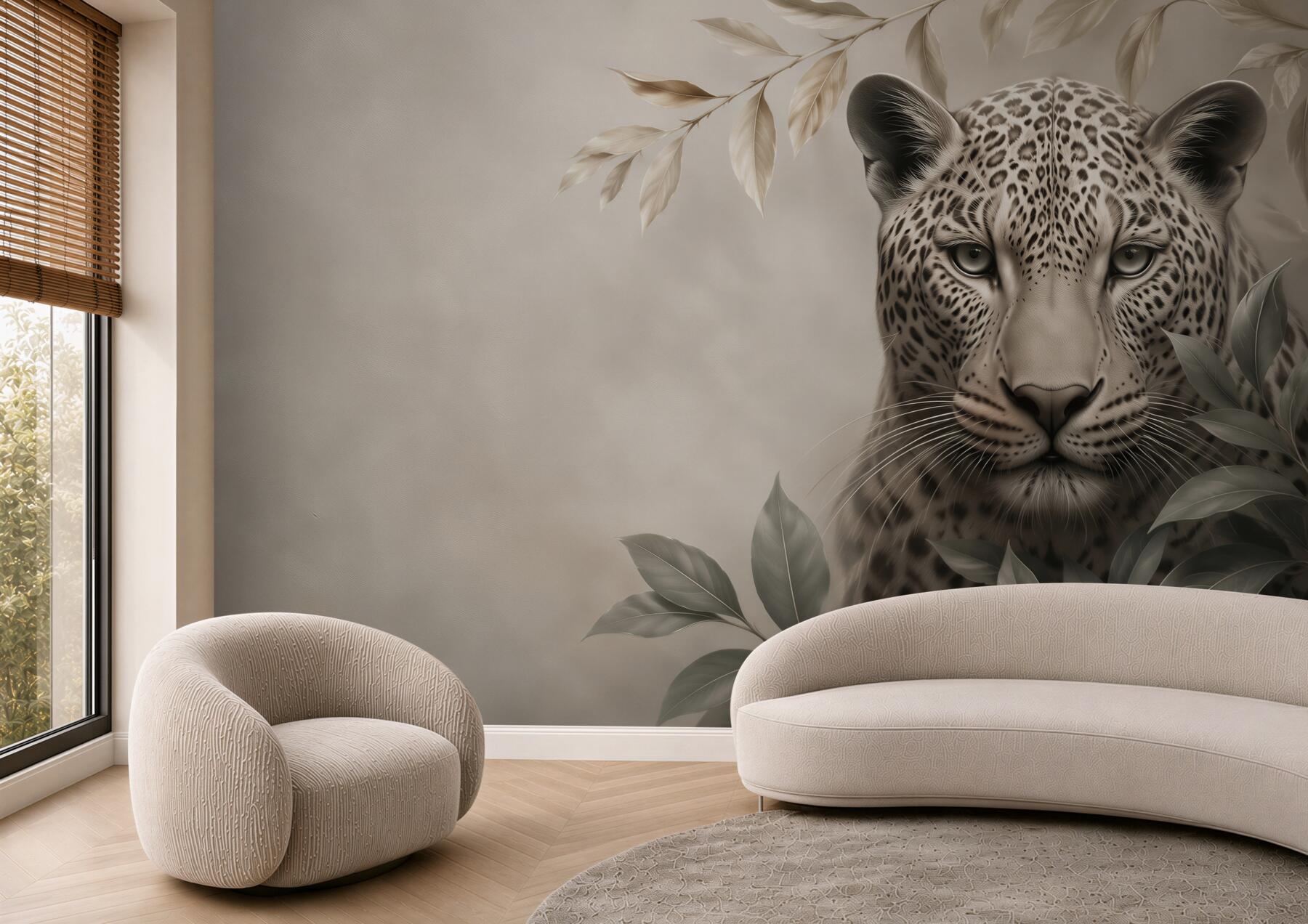Fototapeta Trójwymiarowy tygrys na czarnym drzewie?v23