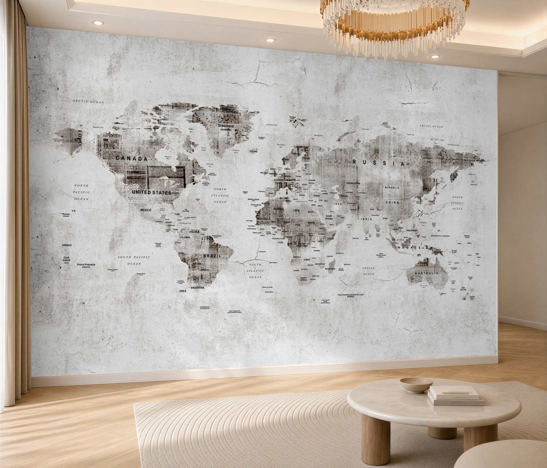 Fototapeta Mapa świata z nazwami krajów?v23