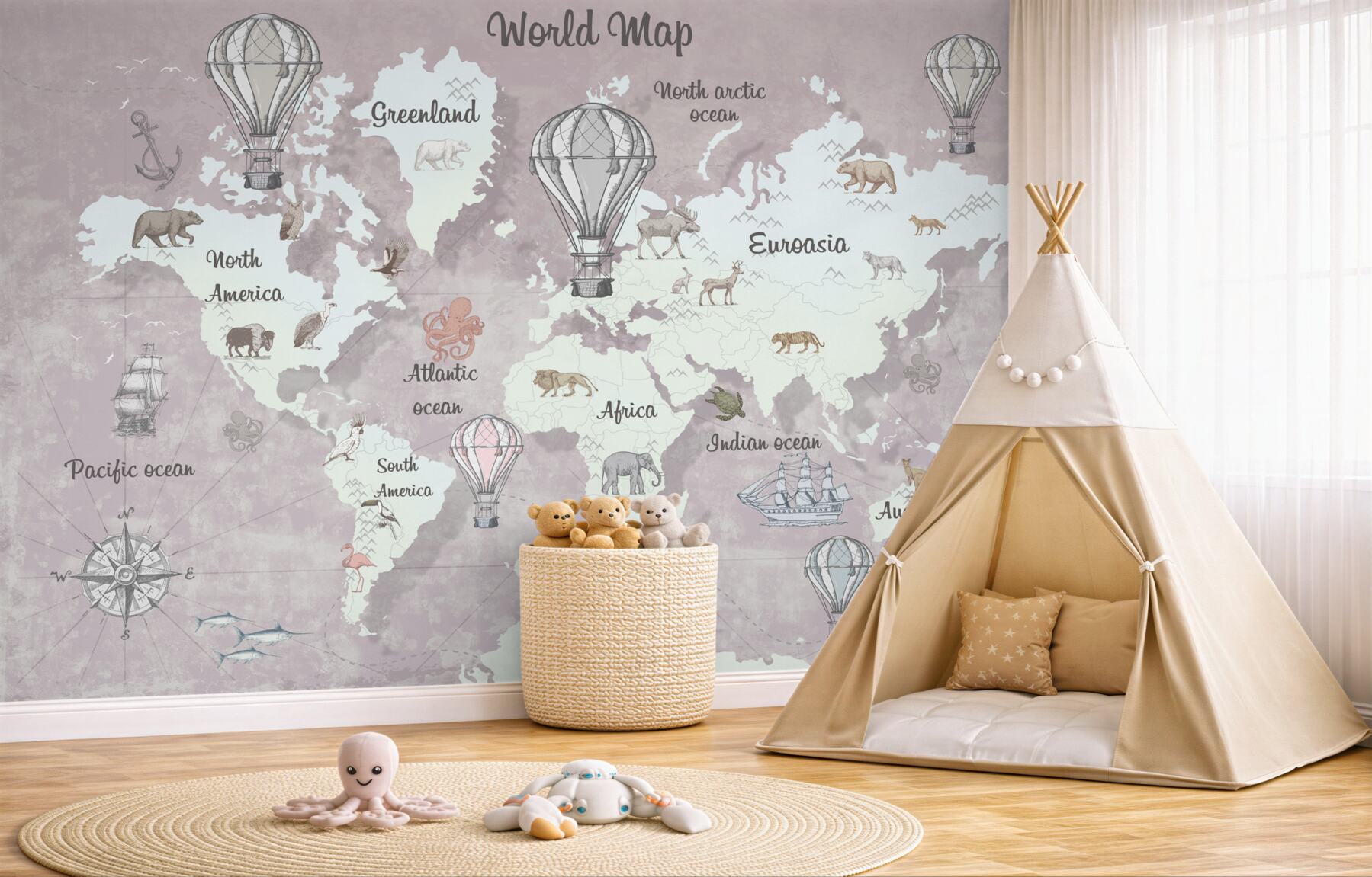 Fototapeta Mapa świata z nazwami?v23