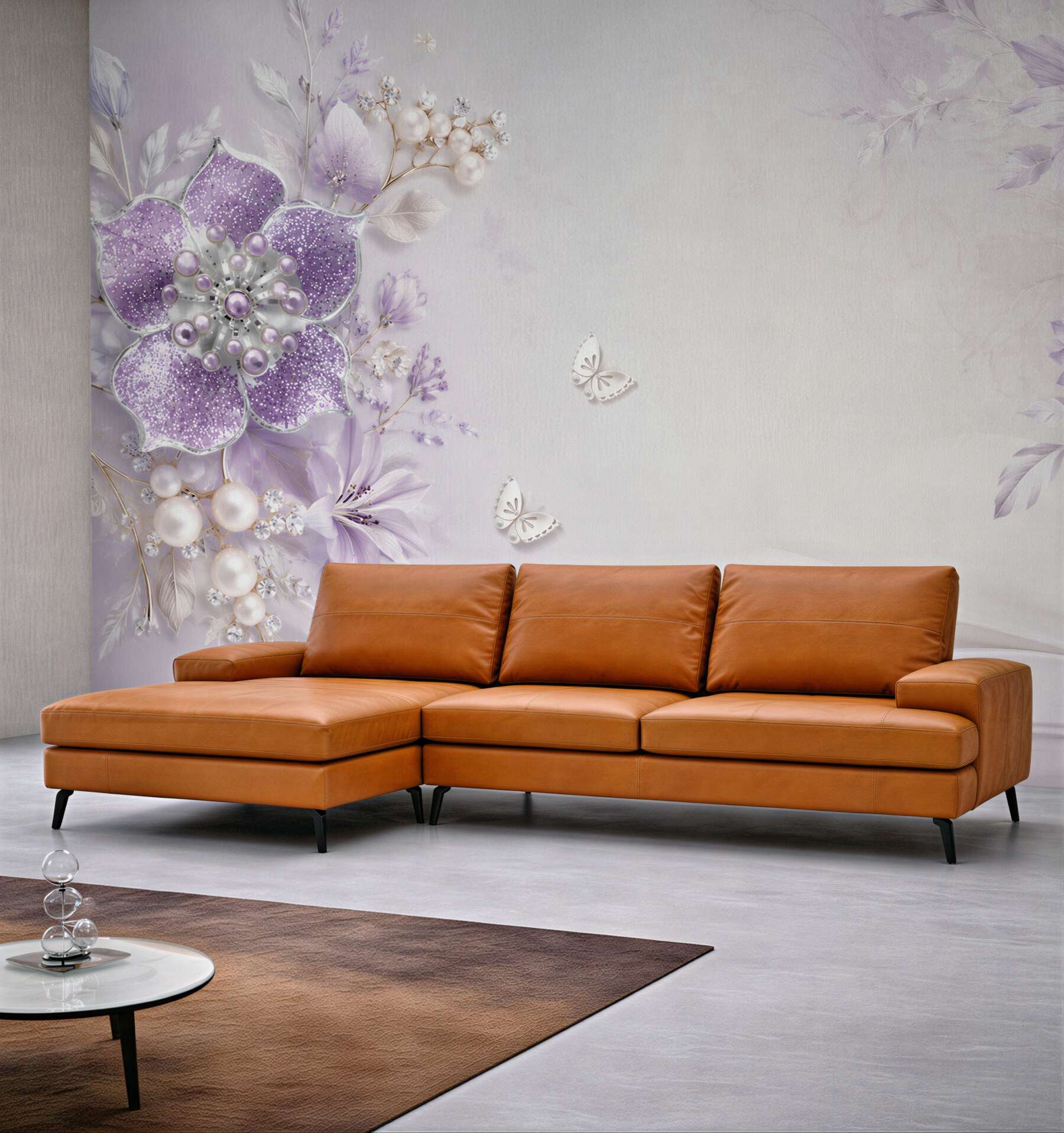 Fototapeta Fioletowe orchidee ze złota i pereł?v23