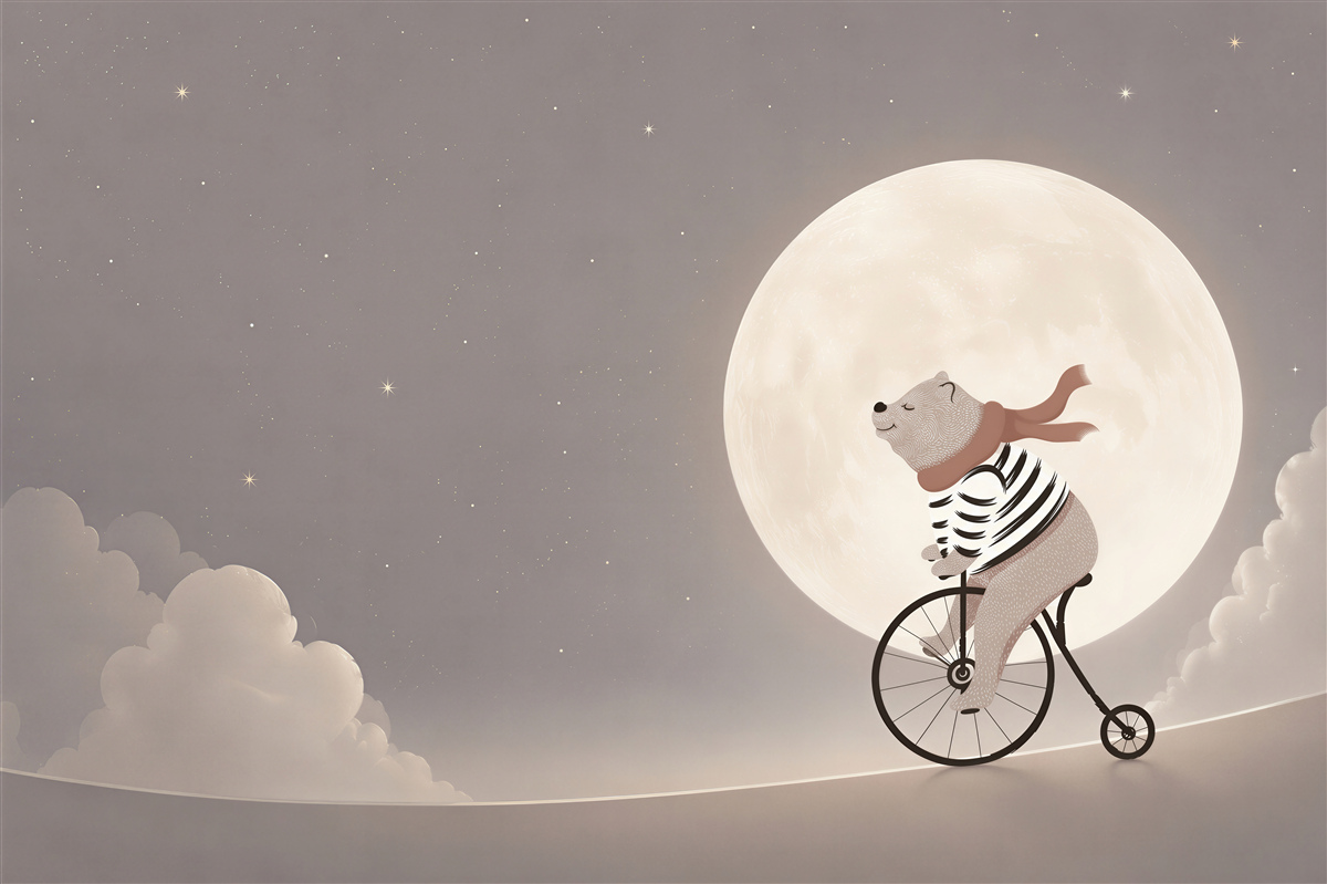 Fototapeta Cyrkowa panda na rowerze