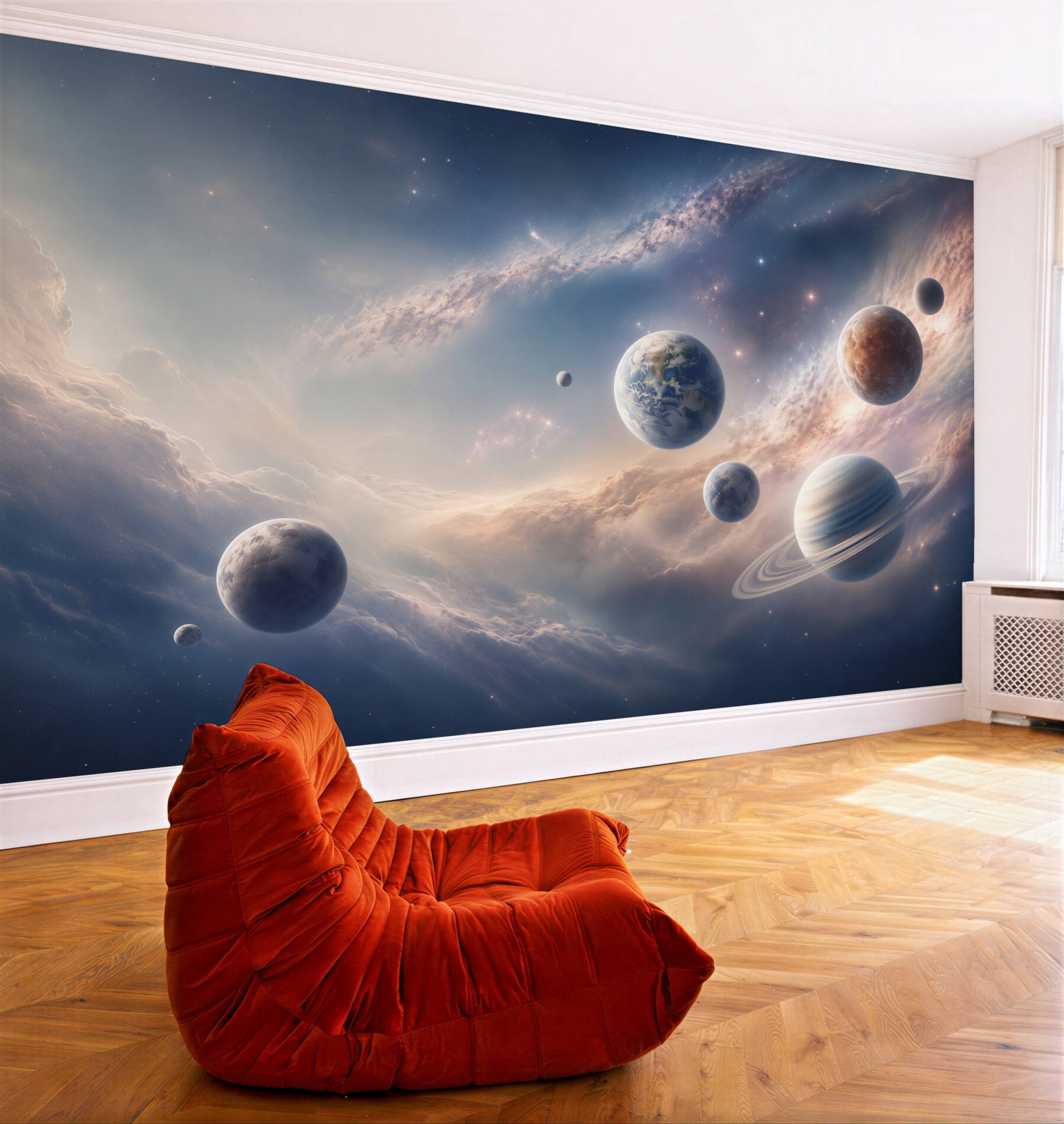 Fototapeta planety w kosmosie pastelowa galaktyka dla dzieci?v23