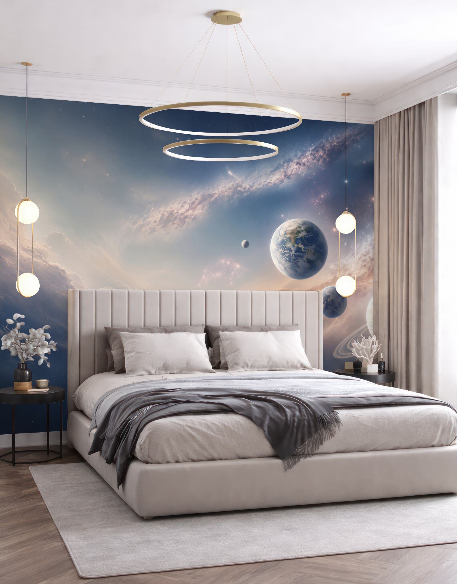 Fototapeta planety w kosmosie pastelowa galaktyka dla dzieci?v23