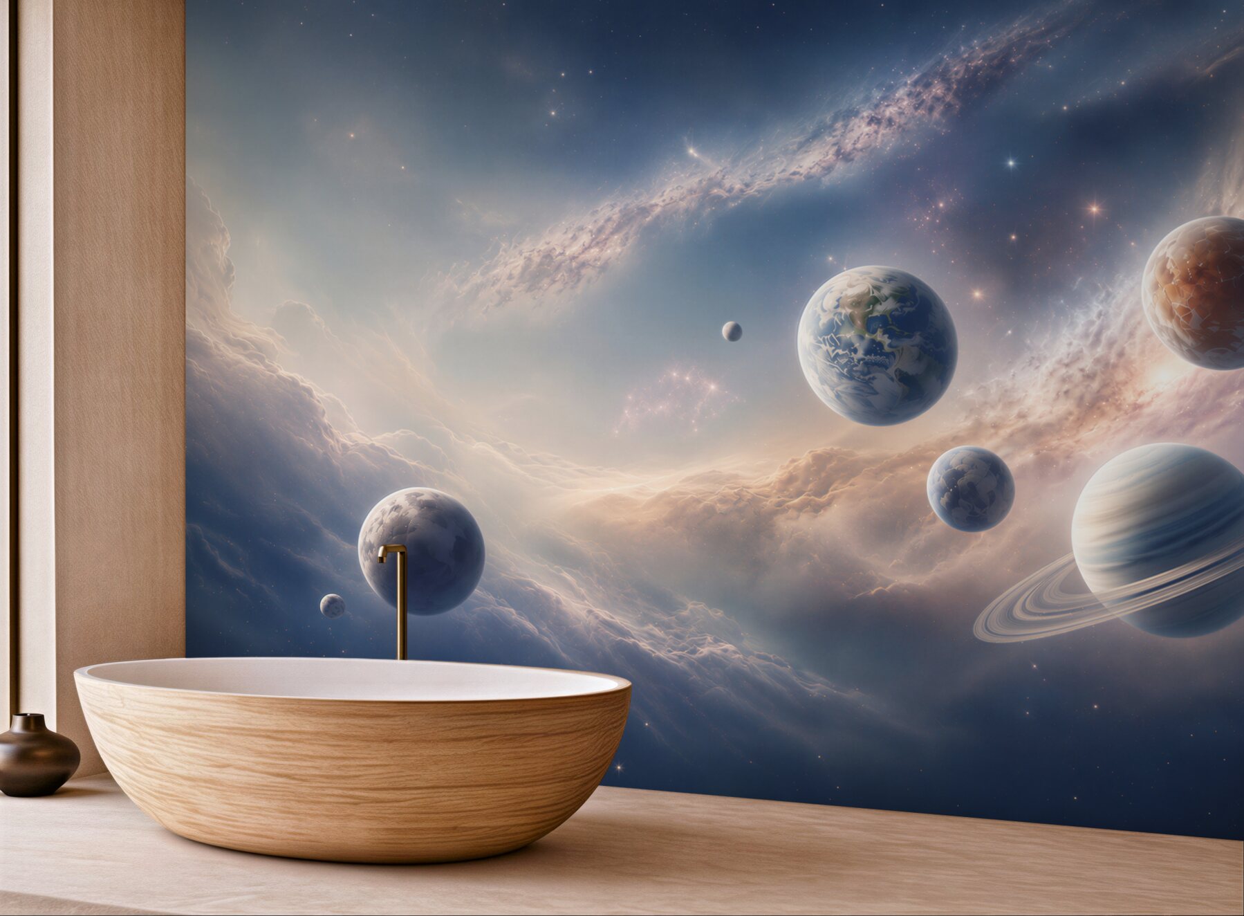 Fototapeta planety w kosmosie pastelowa galaktyka dla dzieci?v23