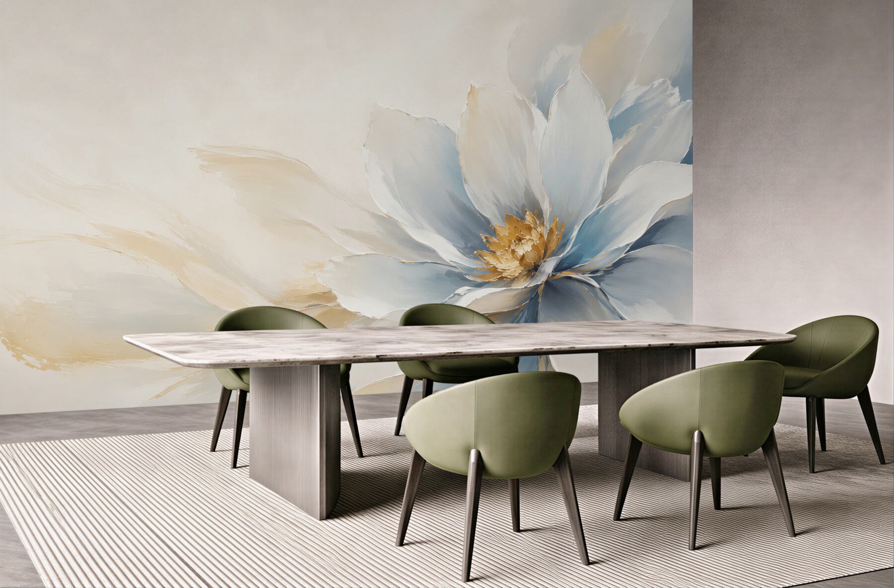 Fototapeta duży kwiat magnolii biało błękitny elegancki?v23