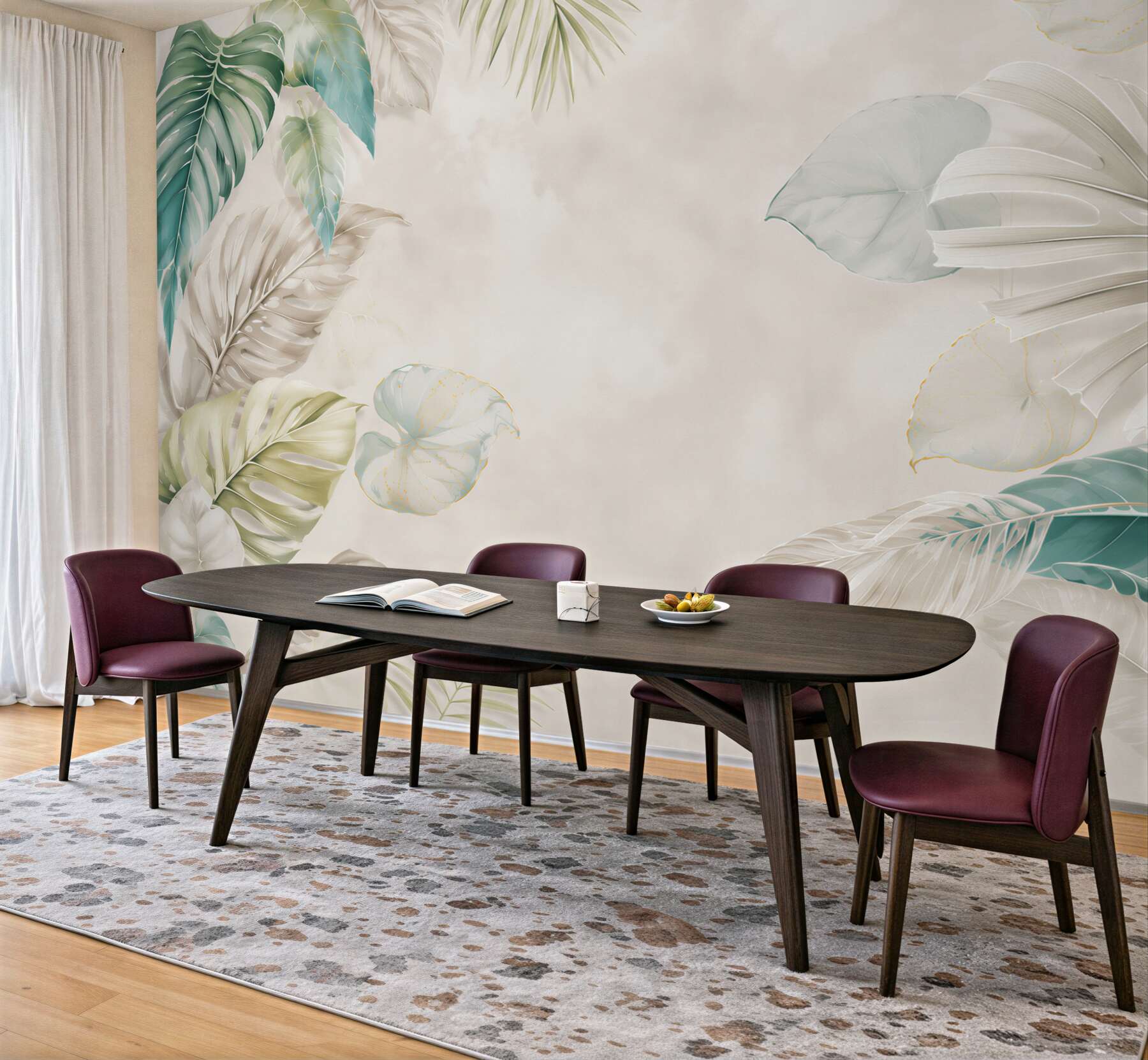 Fototapeta egzotyczne liście monstera pastelowe zielone eleganckie?v23