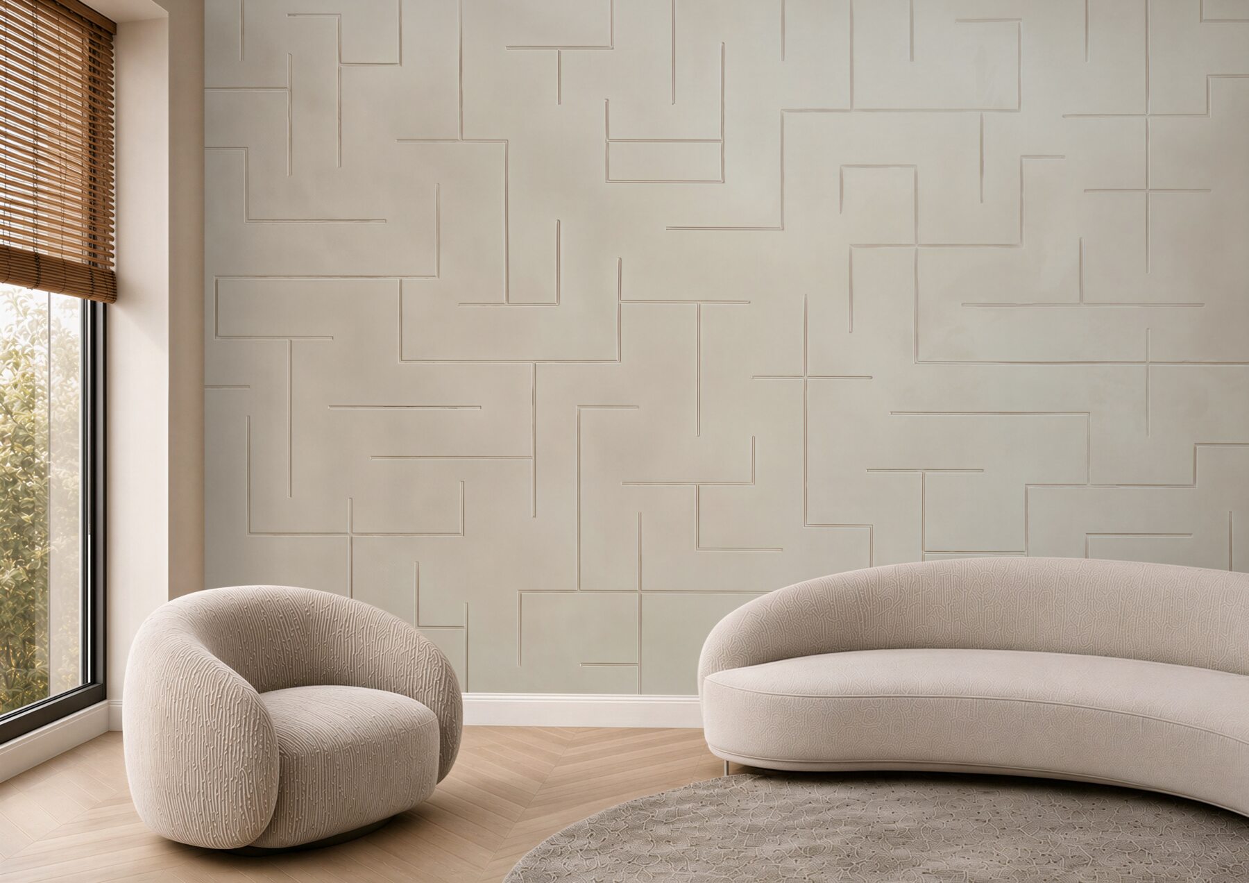 Fototapeta geometryczny wzór 3D beżowy nowoczesny minimalistyczny?v23