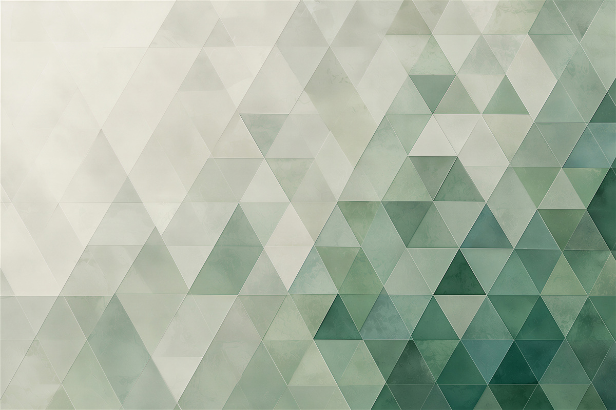 Fototapeta zielone trójkąty geometryczne nowoczesna abstrakcja