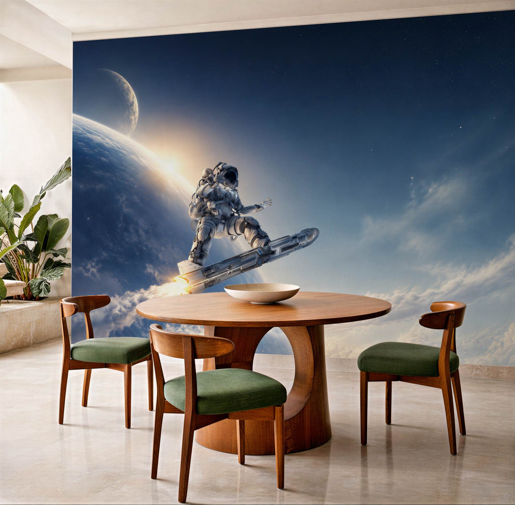 Fototapeta astronauta na rakiecie w kosmosie futurystyczna przygoda?v23