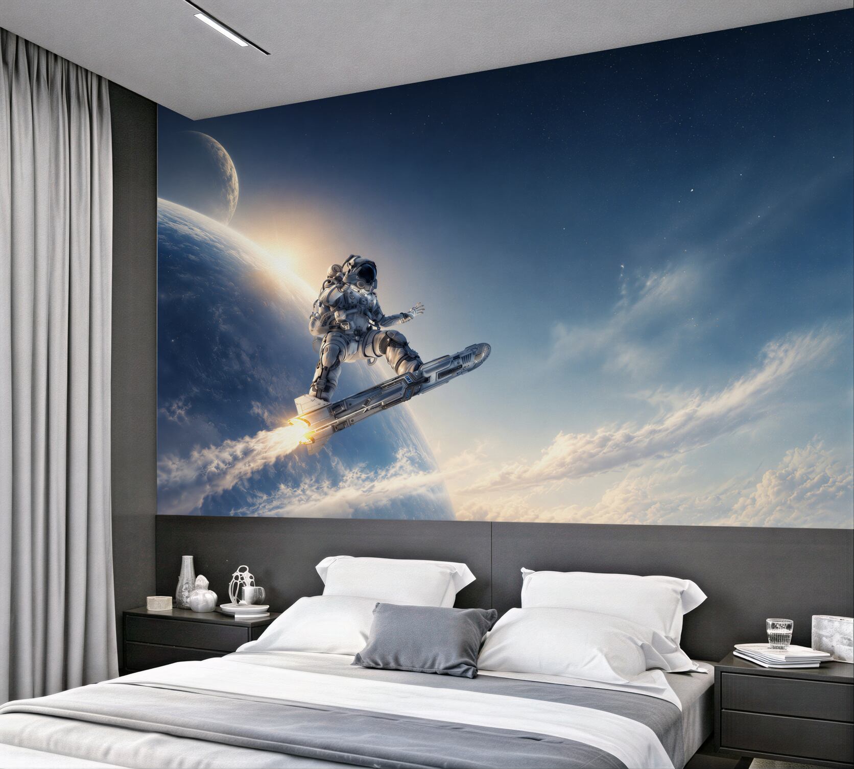 Fototapeta astronauta na rakiecie w kosmosie futurystyczna przygoda?v23