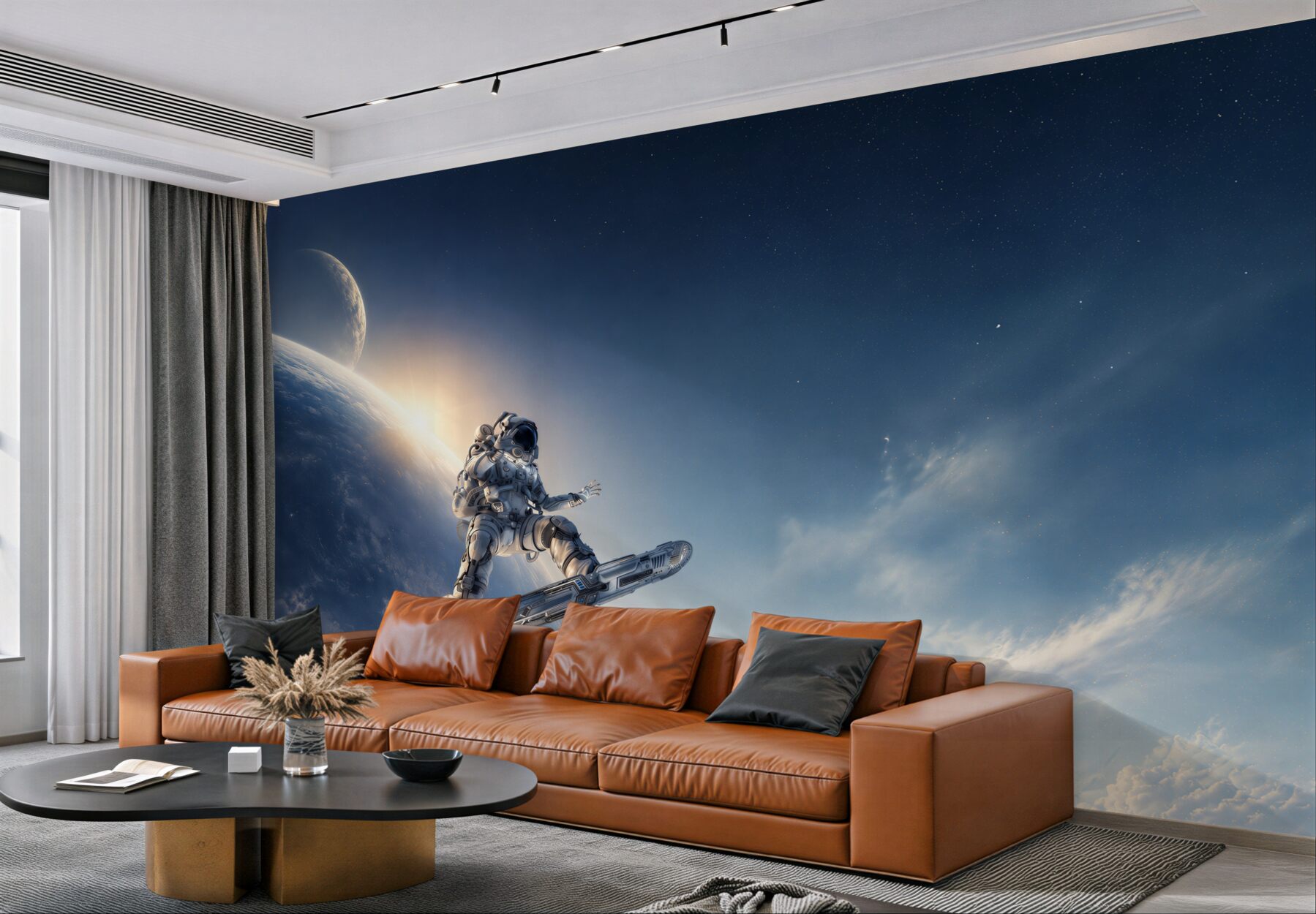 Fototapeta astronauta na rakiecie w kosmosie futurystyczna przygoda?v23