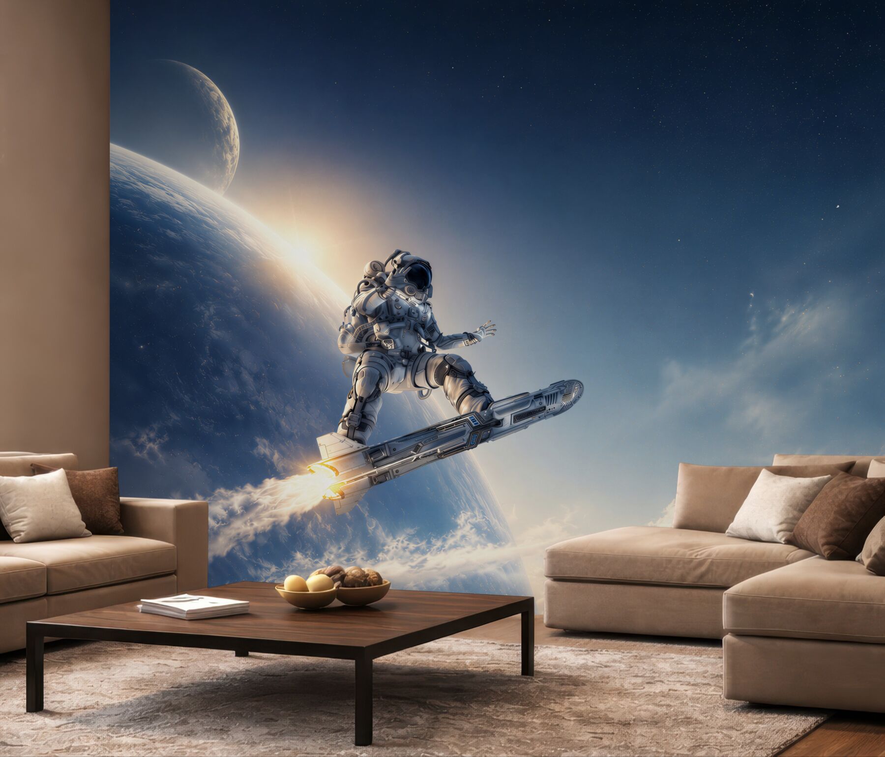 Fototapeta astronauta na rakiecie w kosmosie futurystyczna przygoda?v23