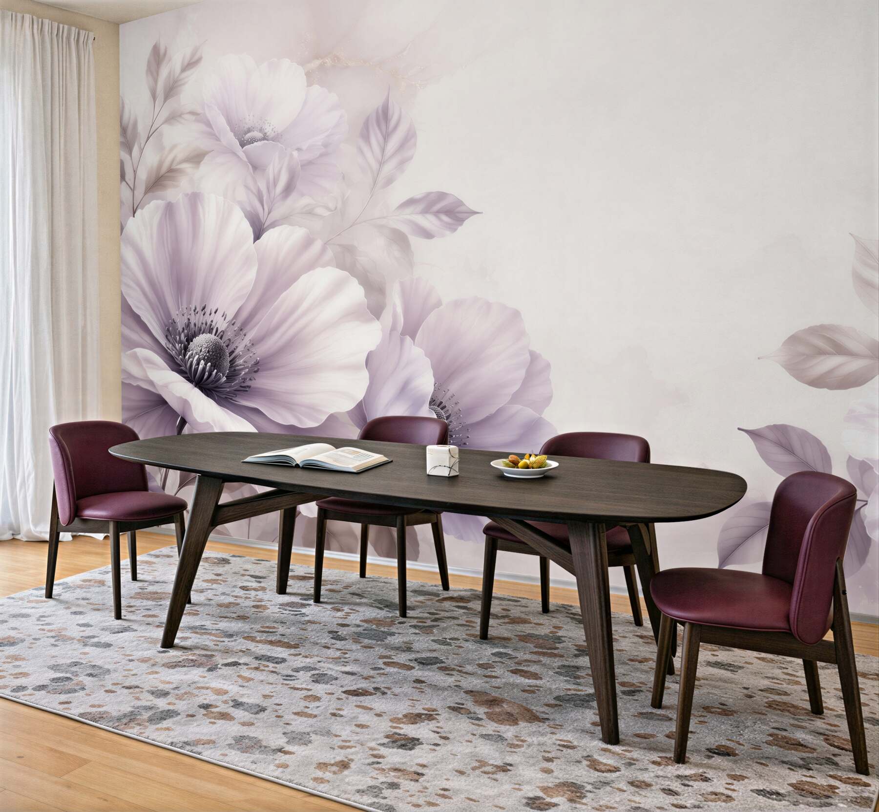 Fototapeta jasnofioletowe anemony na subtelnym tle elegancka?v23