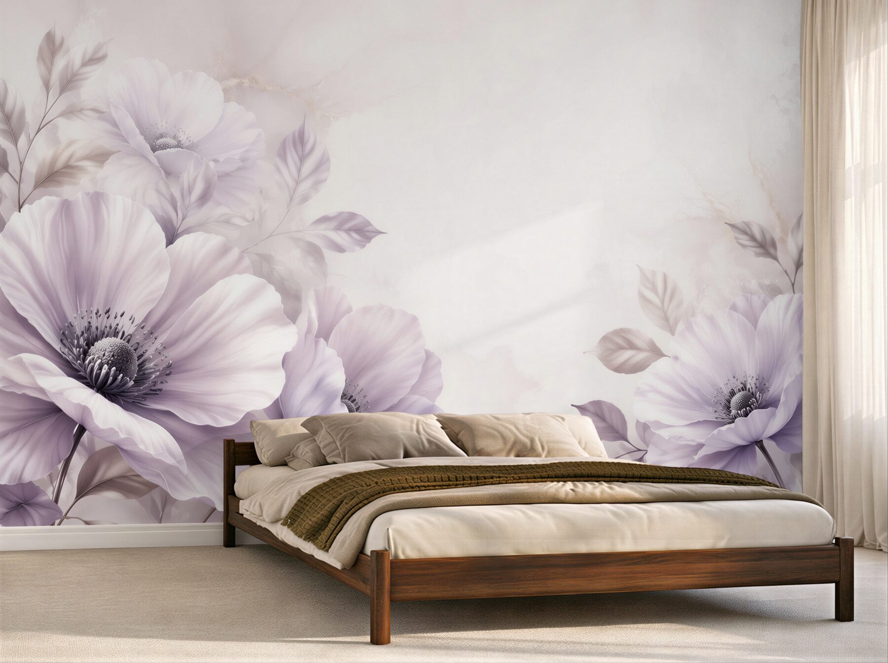 Fototapeta jasnofioletowe anemony na subtelnym tle elegancka?v23