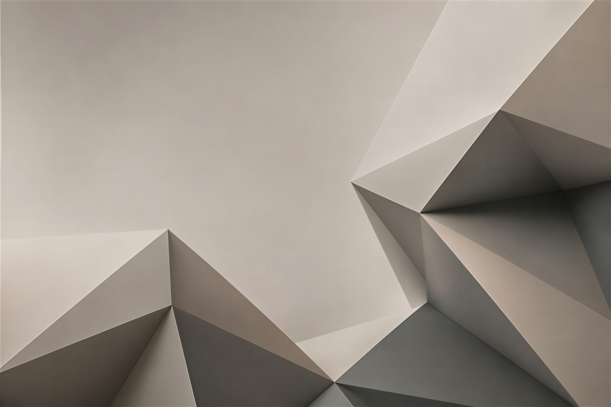Fototapeta geometryczna abstrakcja 3D w szaro beżowych tonach