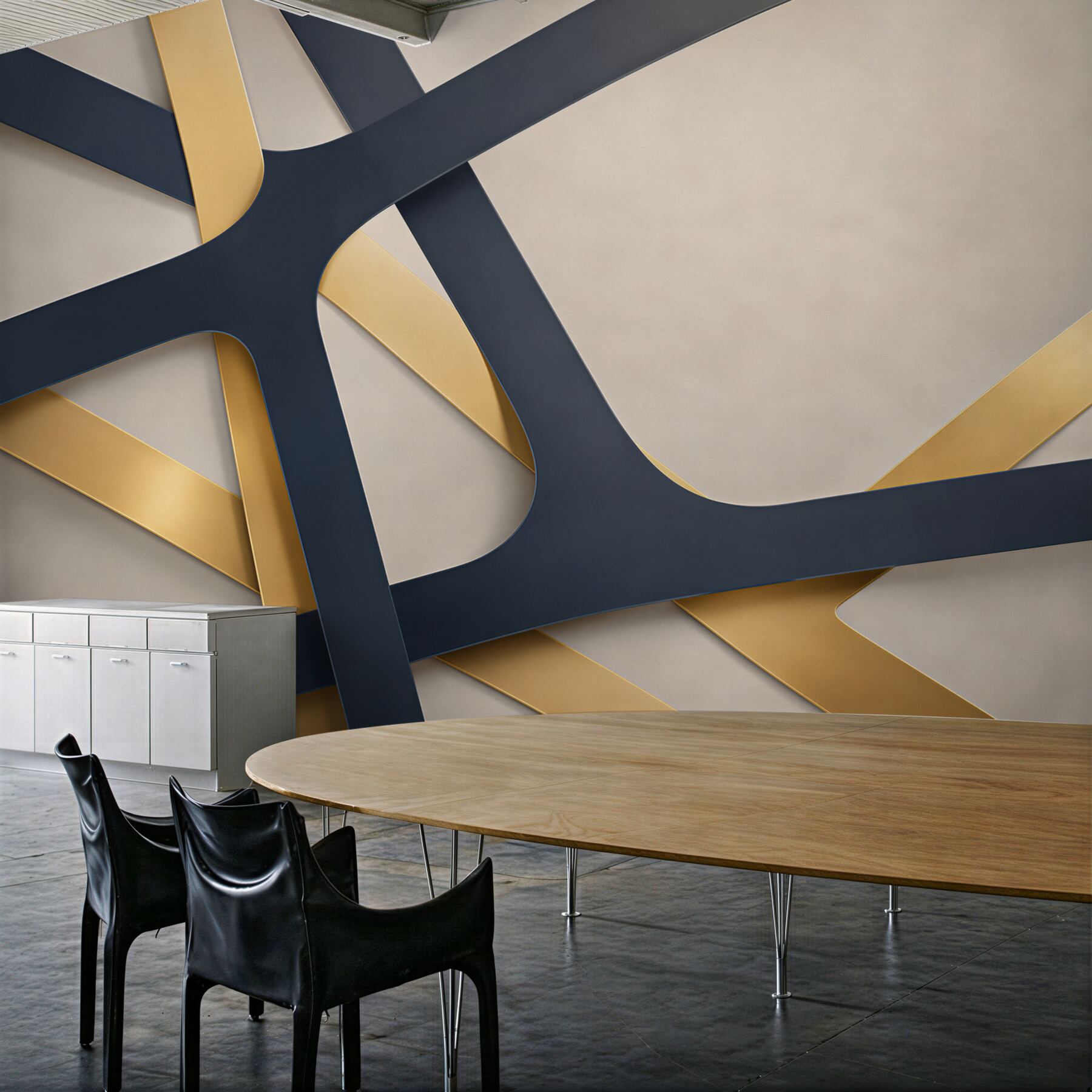 Fototapeta geometryczna abstrakcja granatowo złota nowoczesna elegancja