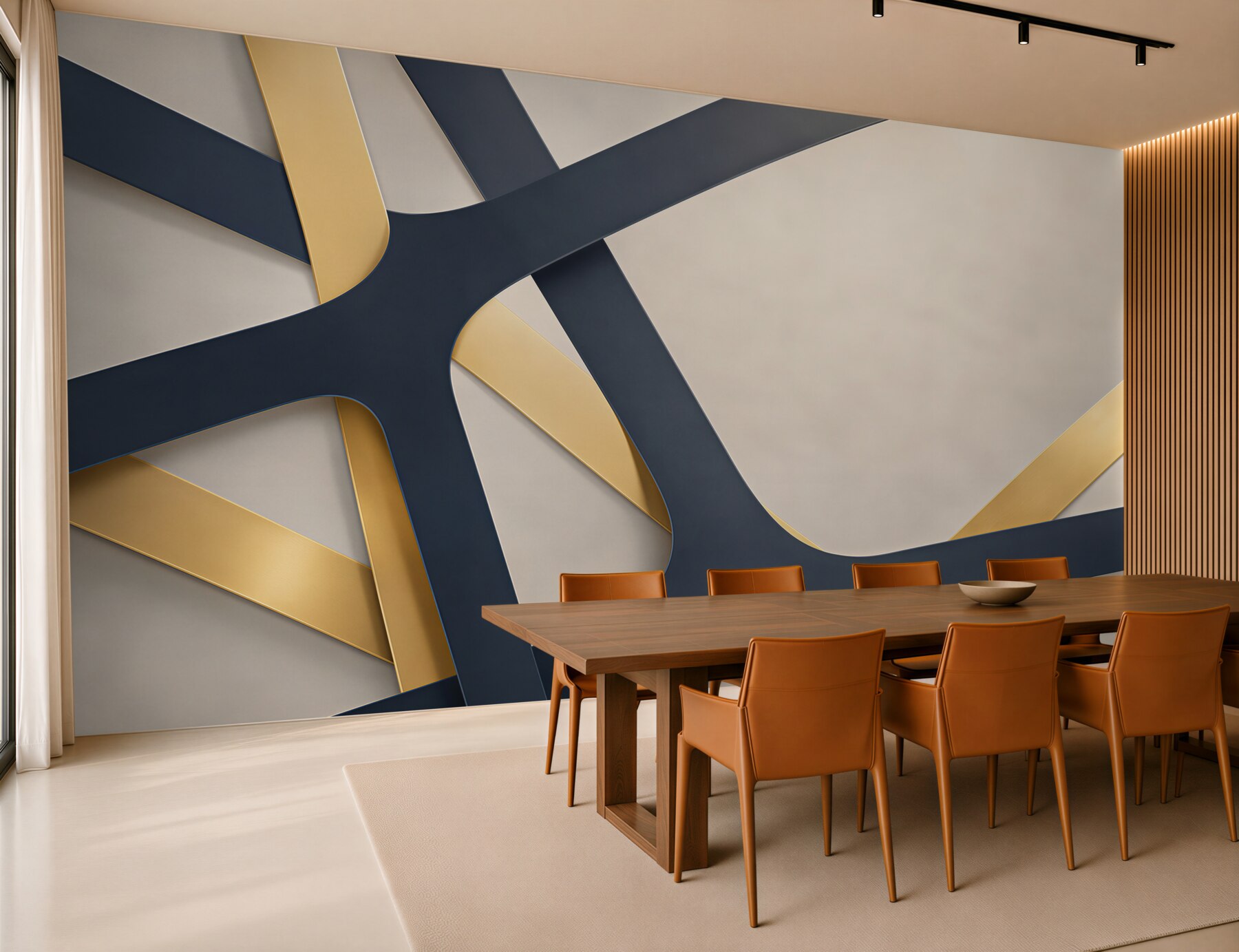 Fototapeta geometryczna abstrakcja granatowo złota nowoczesna elegancja?v23