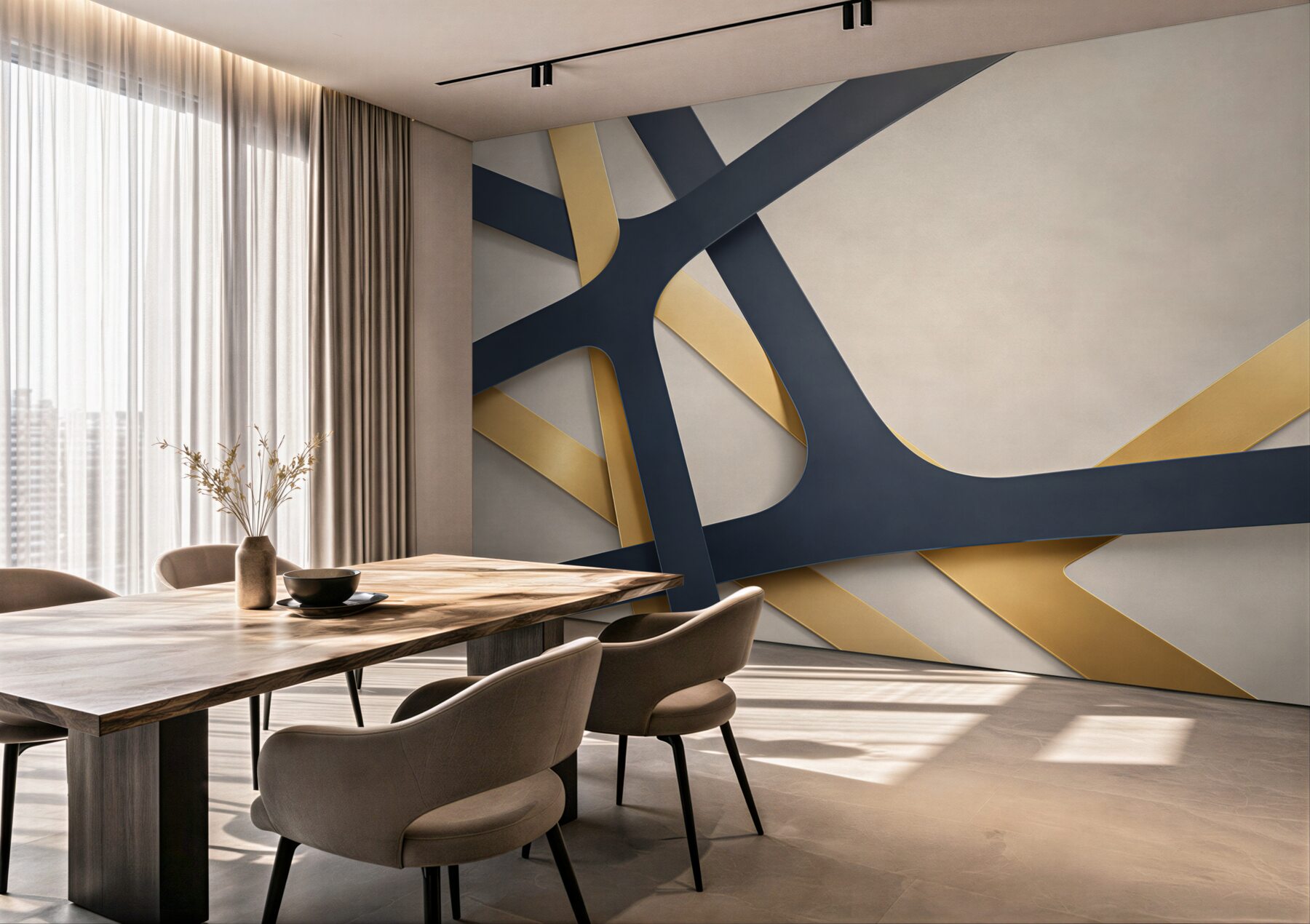 Fototapeta geometryczna abstrakcja granatowo złota nowoczesna elegancja?v23