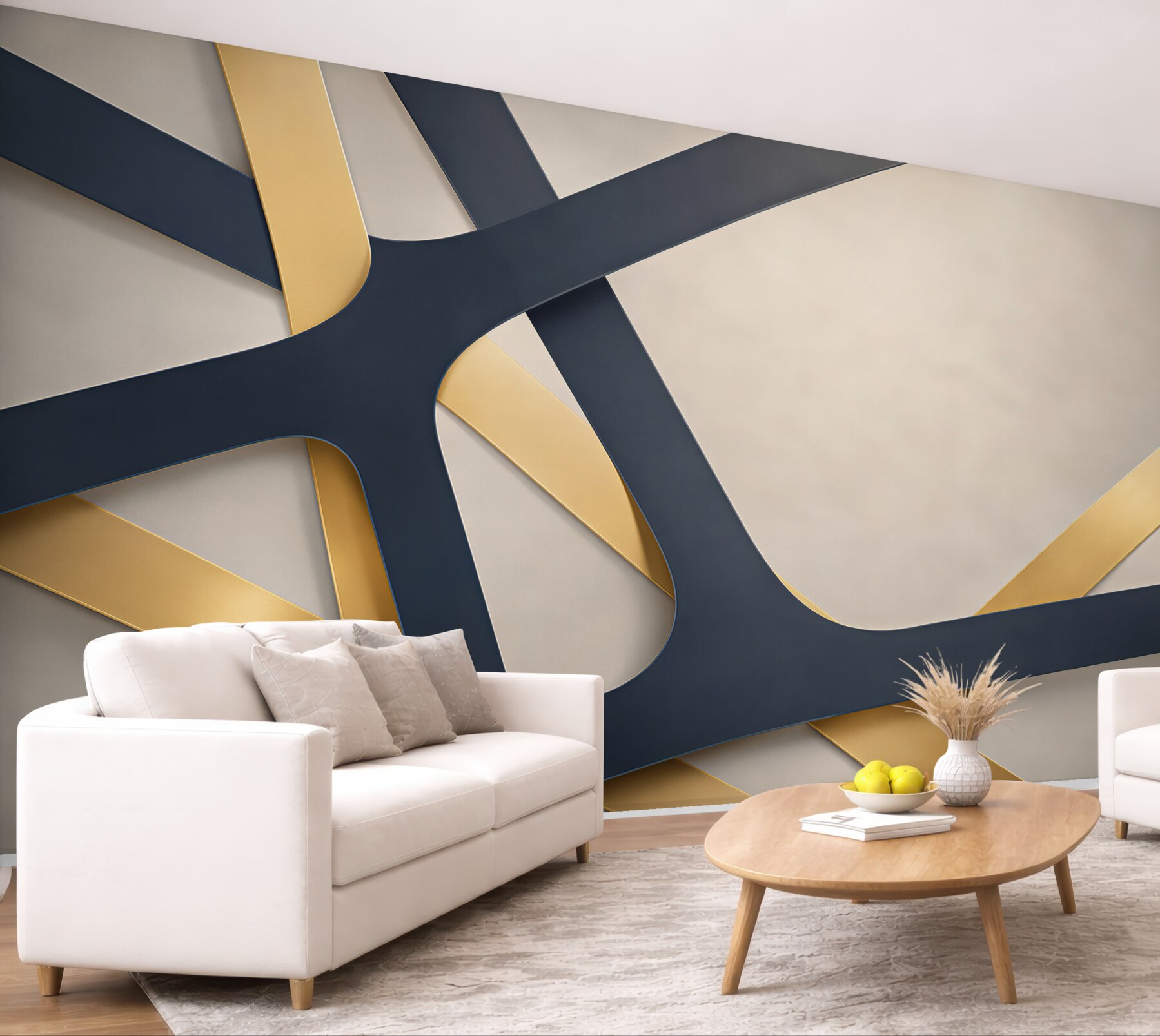 Fototapeta geometryczna abstrakcja granatowo złota nowoczesna elegancja?v23