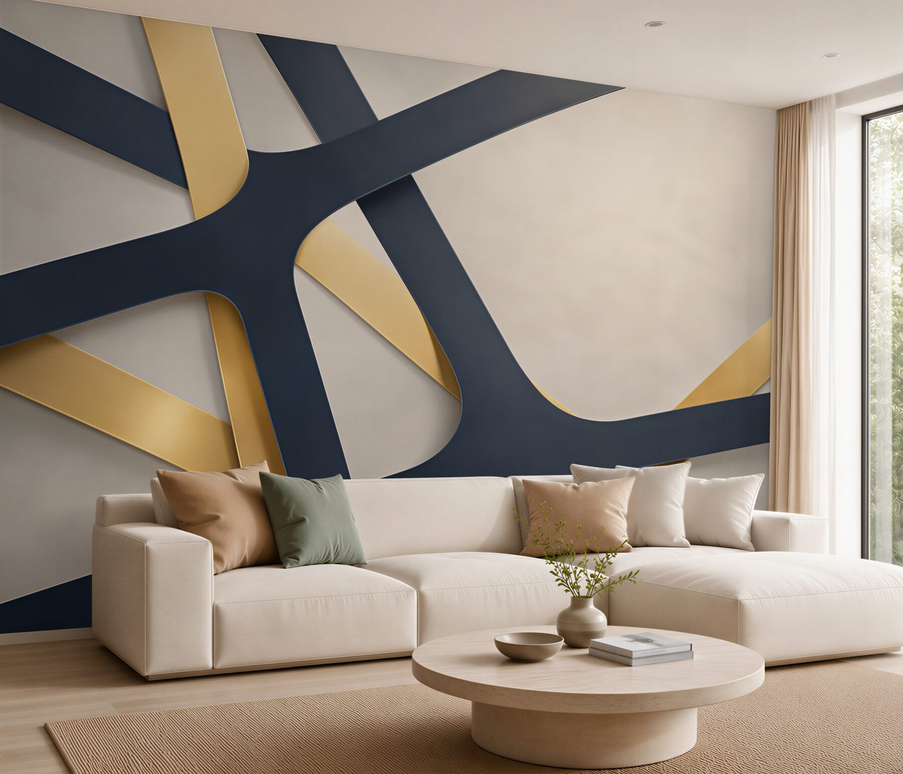Fototapeta geometryczna abstrakcja granatowo złota nowoczesna elegancja?v23